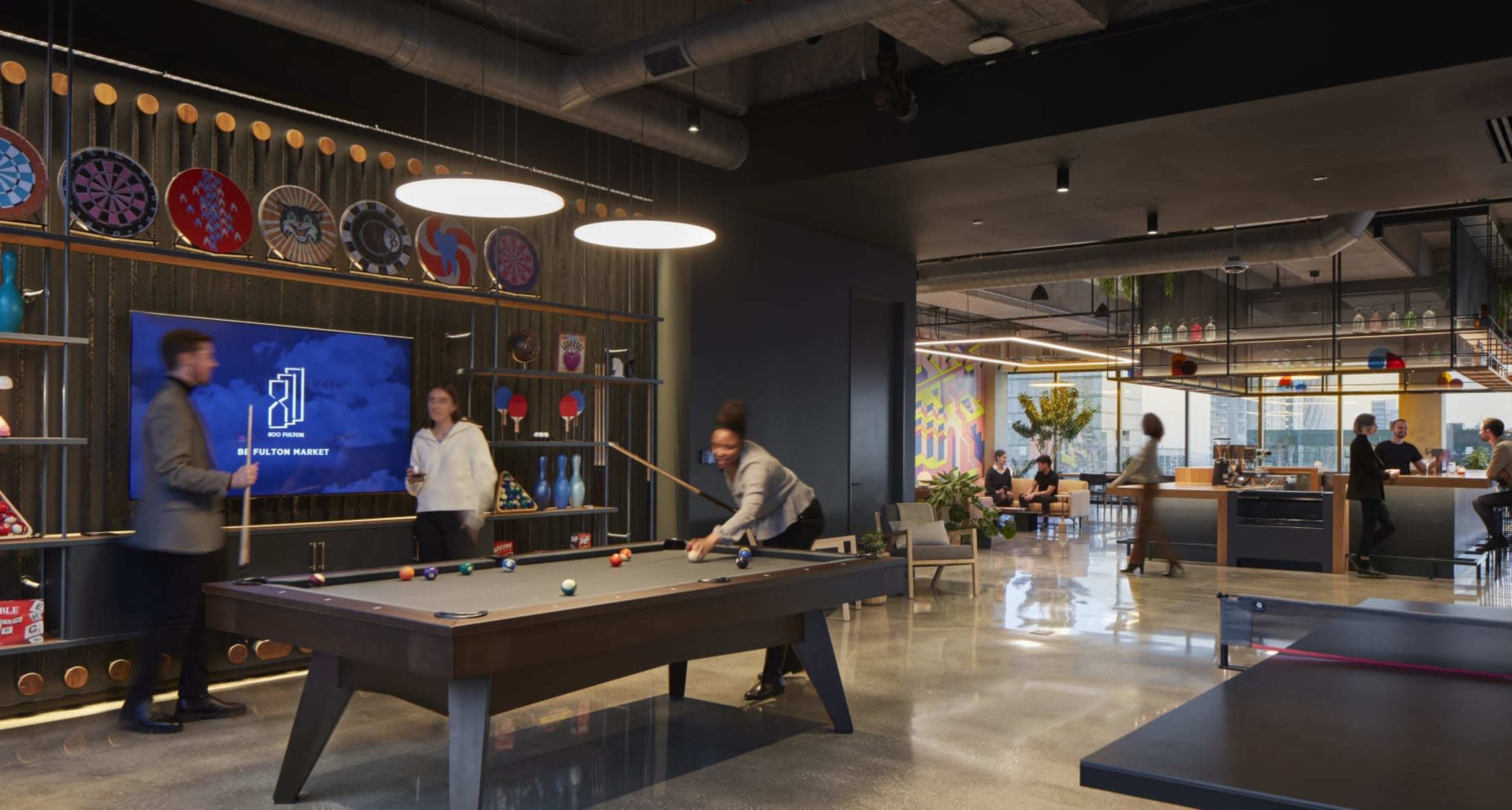 Fulton Social: Skyline Views, Game Room Fun, and Memorable Venue Image in Near West Side, Chicago, IL