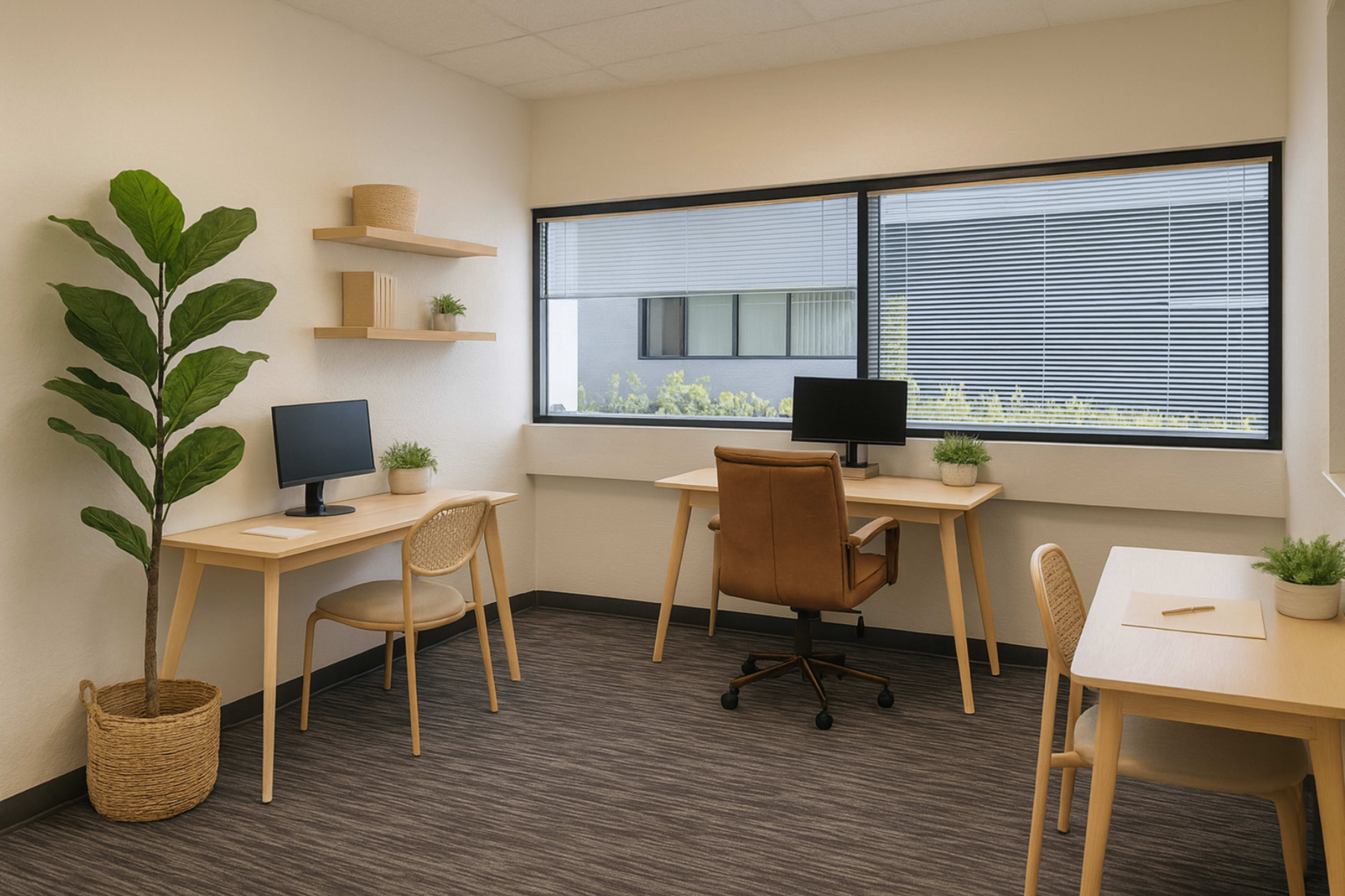 Airy Coastal Workspace in Carlsbad with Warm Natural Light Image in Carlsbad, Carlsbad, CA