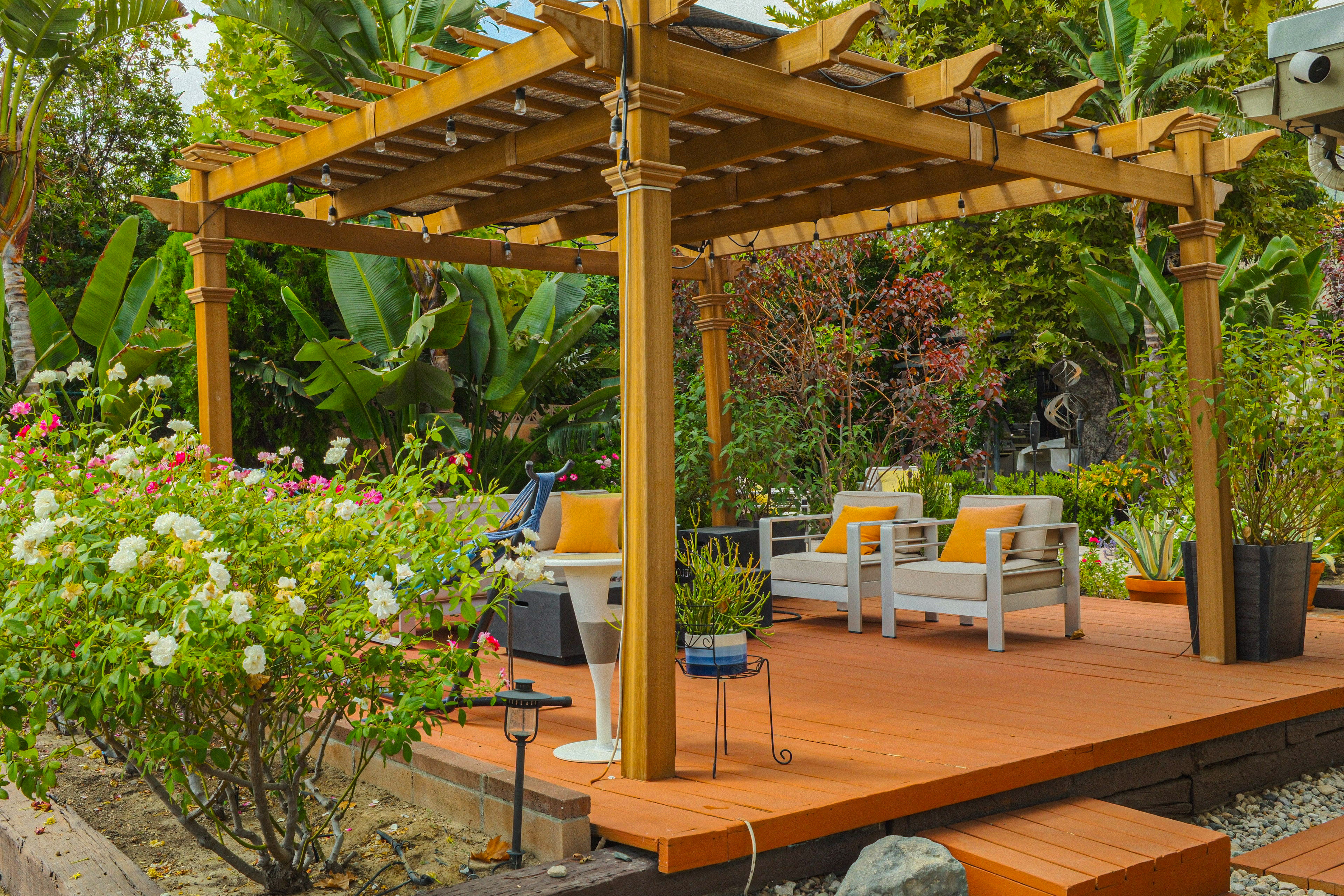 Zen Backyard in the Valley with City Views & Beautiful Landscaping Image in Porter Ranch, Los Angeles, CA