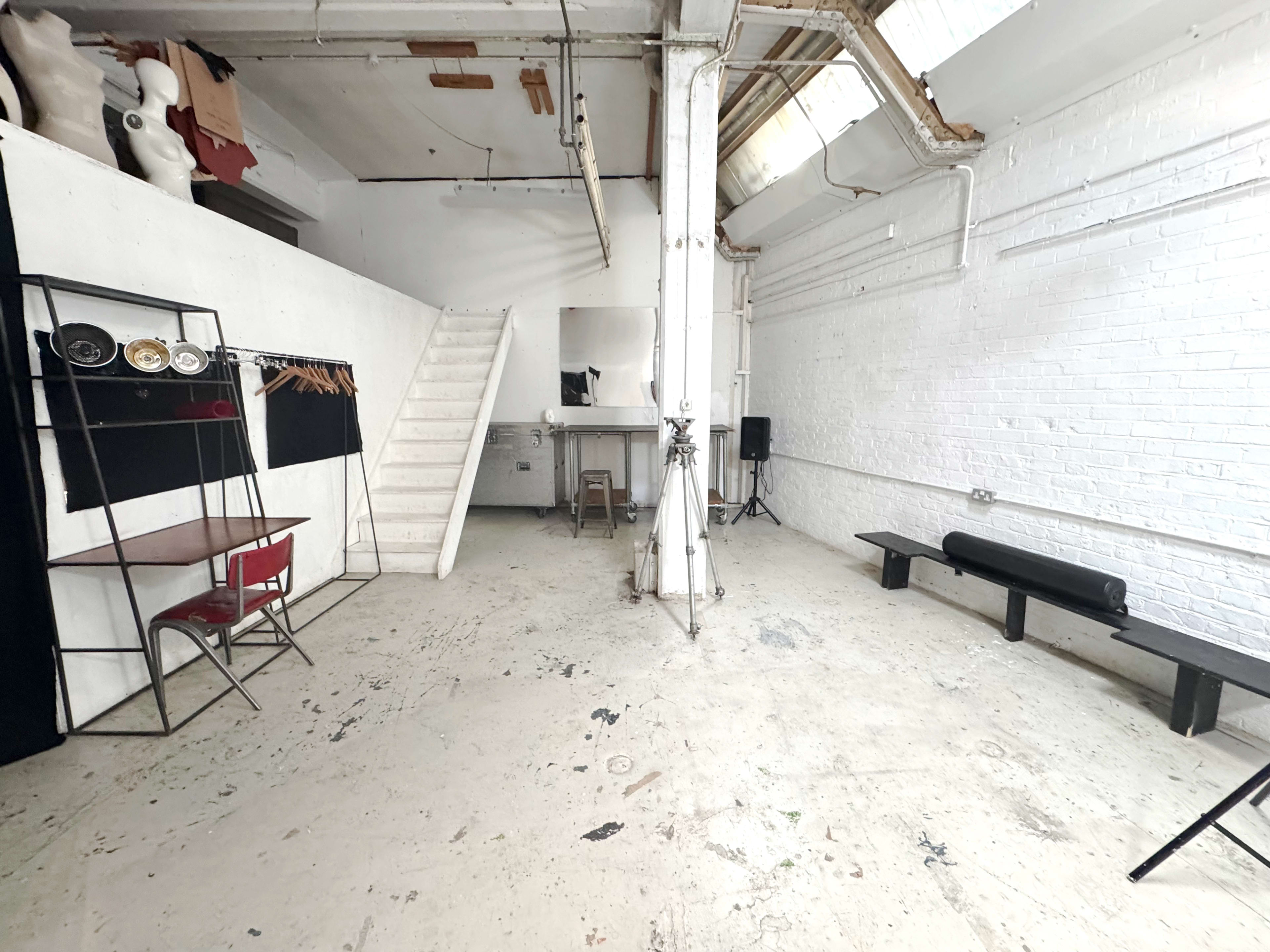 Industrial brutalist warehouse daylight photography film studio Image in Hackney, London, ENG