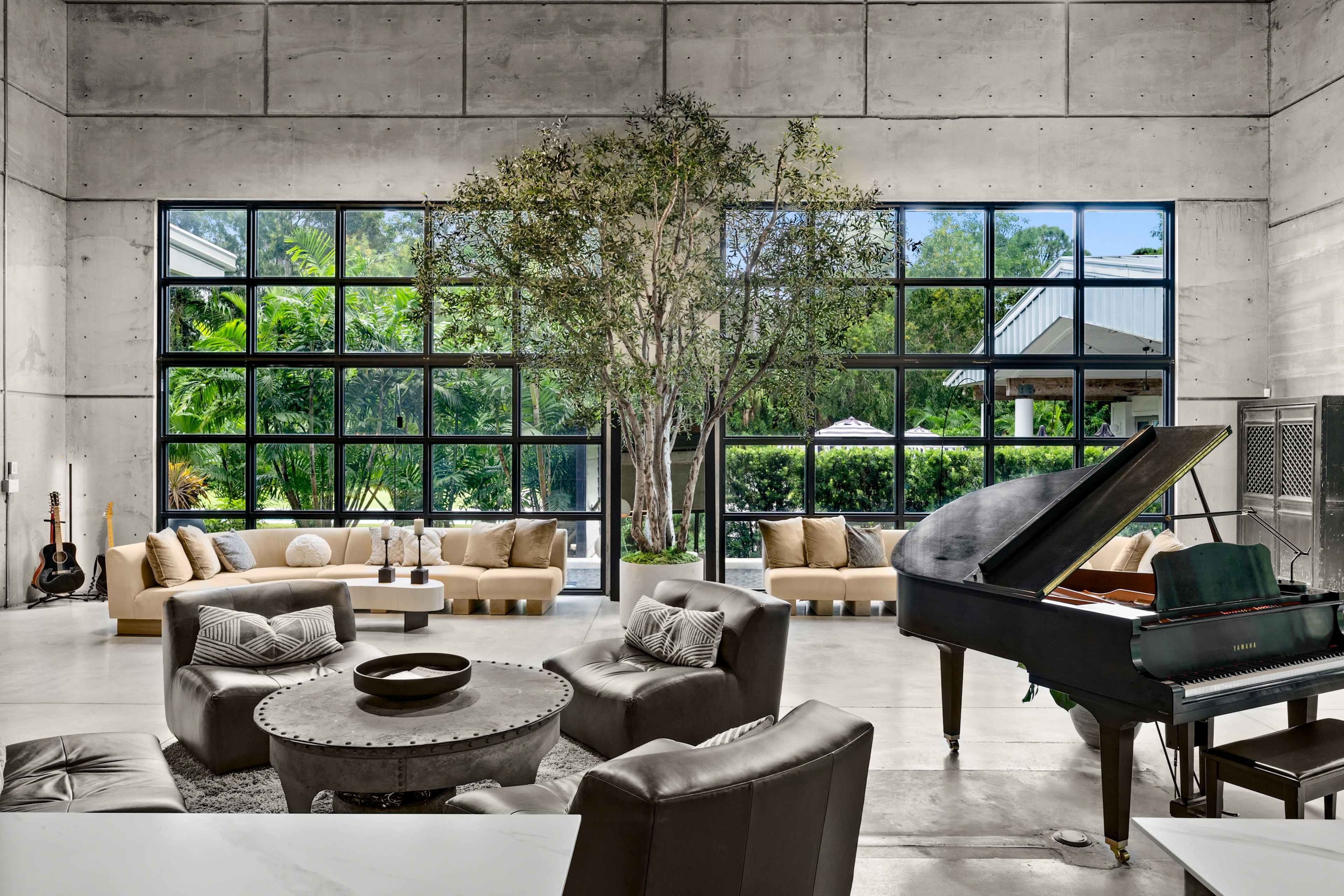 2.5-Acre Estate w/ Cinema, Gym, Pool, Pickle Ball, Hot Tub, Cat Walk, Pool Table - Industrial Modern Aesthetic Image in Urban Estates, Naples, FL