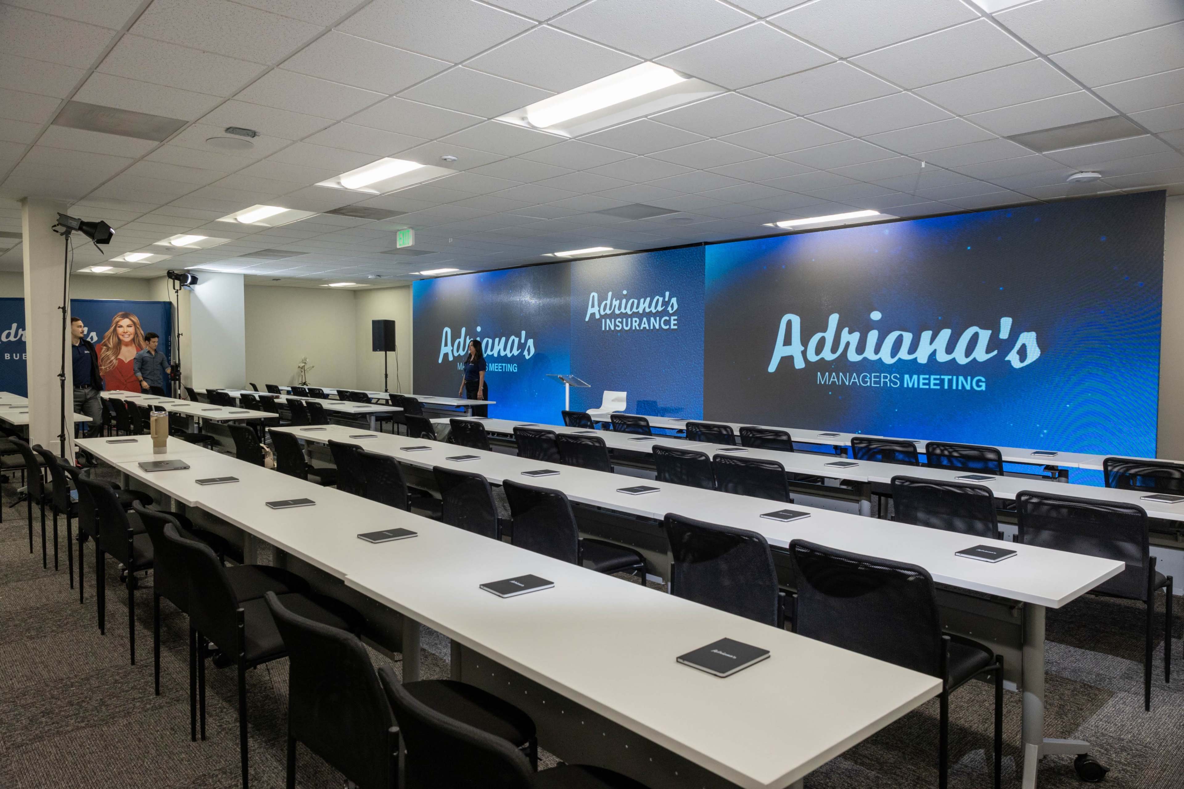 Modern Meeting Room with Massive LED Wall Display Image in Irvine Business Complex, Irvine, CA