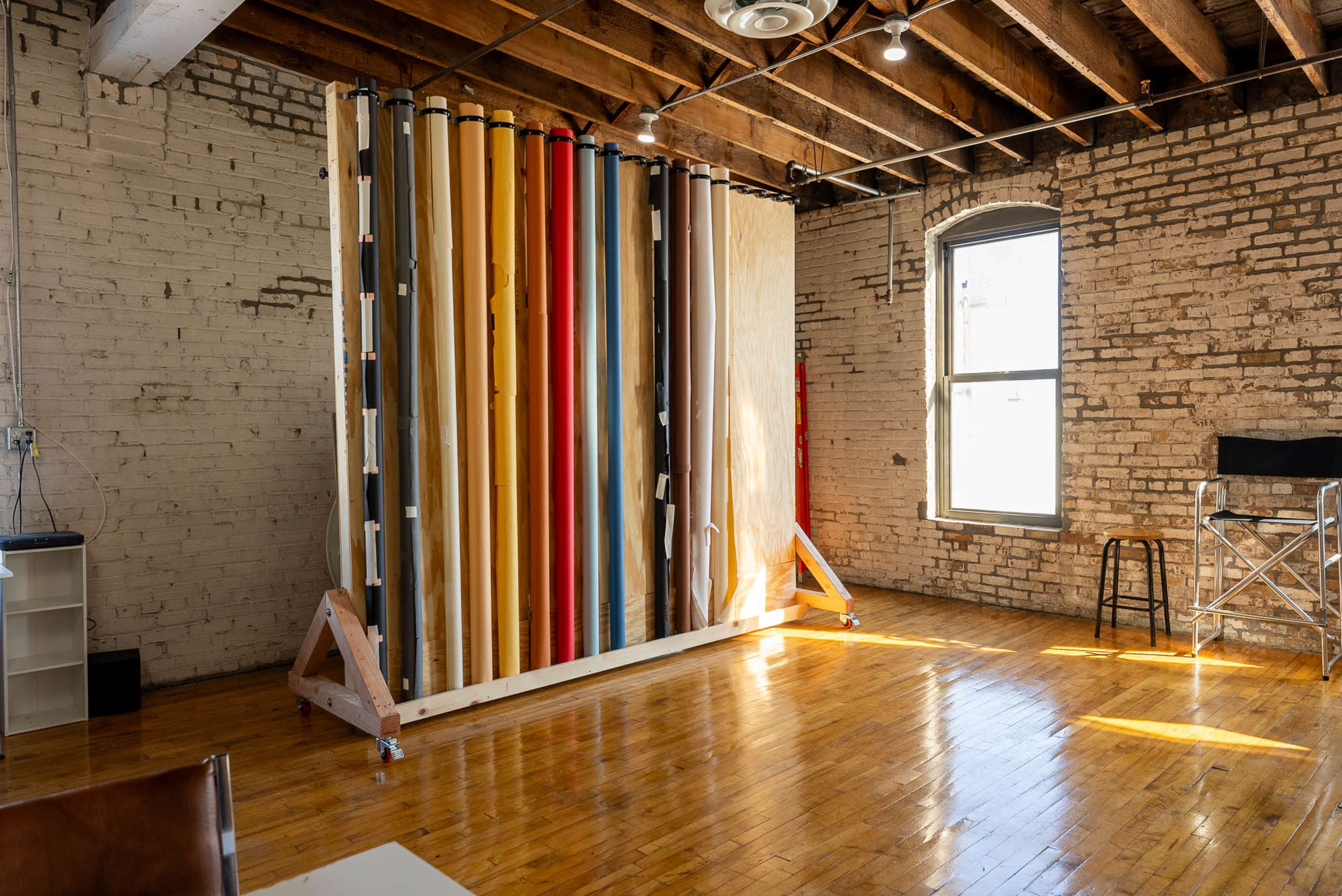 Historic Photo/Video Studio With Exposed Brick and Backdrops Image in Hawthorne, Minneapolis, MN