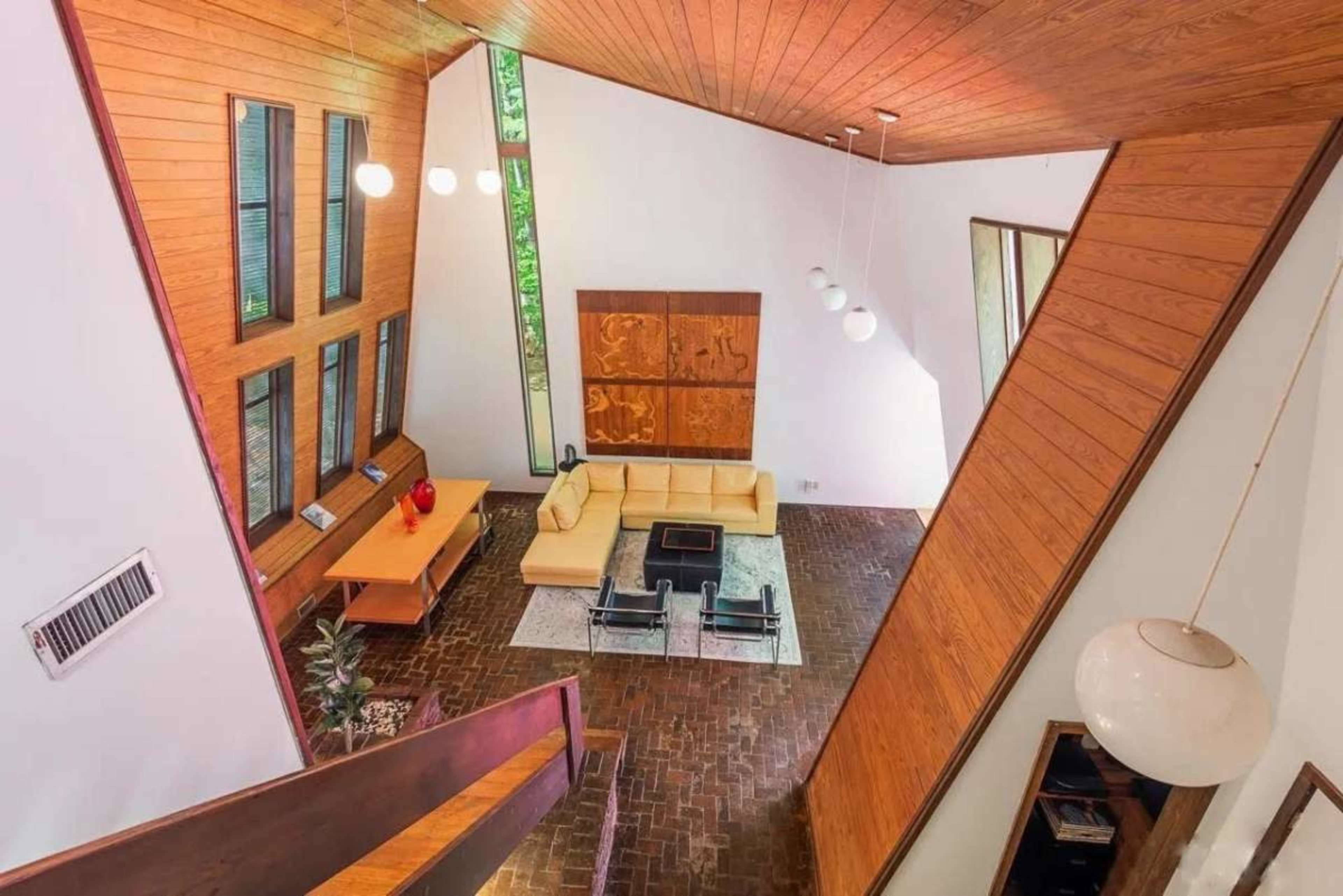 Zen Midcentury Gem with Soaring Ceilings in a Forest Setting Image in Duke Forest, Durham, NC