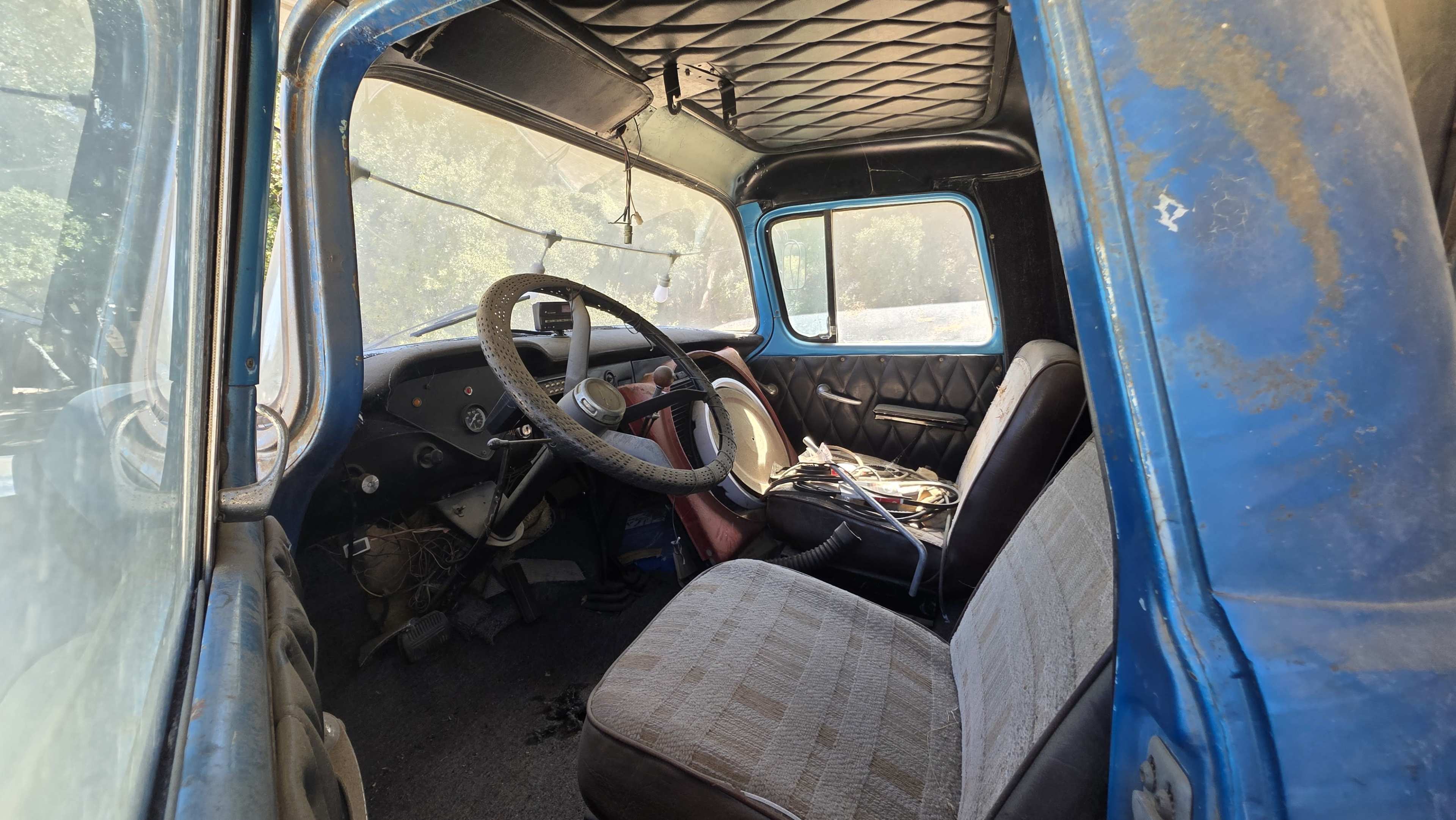 1952 Blue Chevy Viking Truck, Trailer, Porch – Desert View Image in Leona Valley, Leona Valley, CA