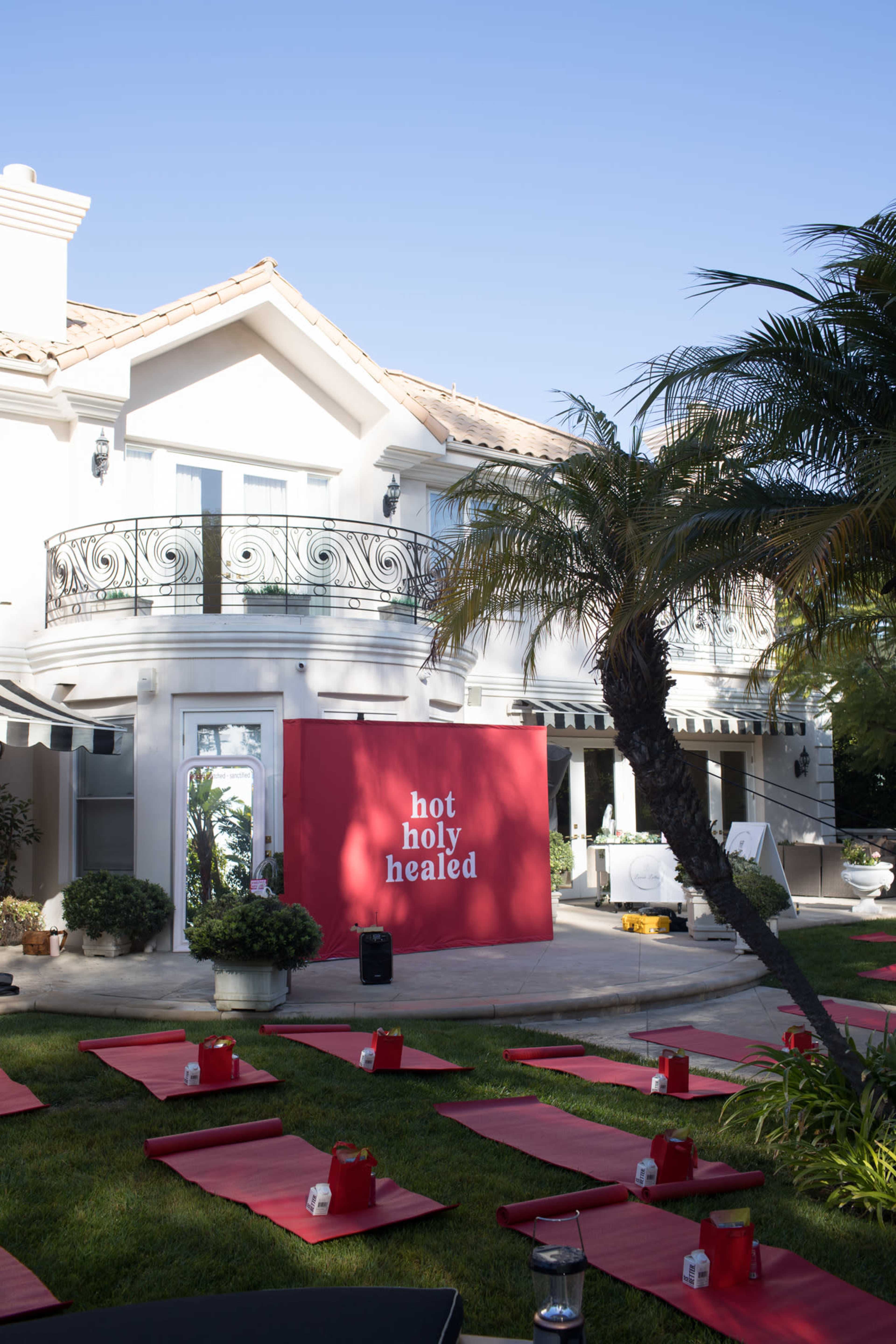 French Inspired Backyard Location in Brentwood Hills for Film & Photo Image in Brentwood, Los Angeles, CA