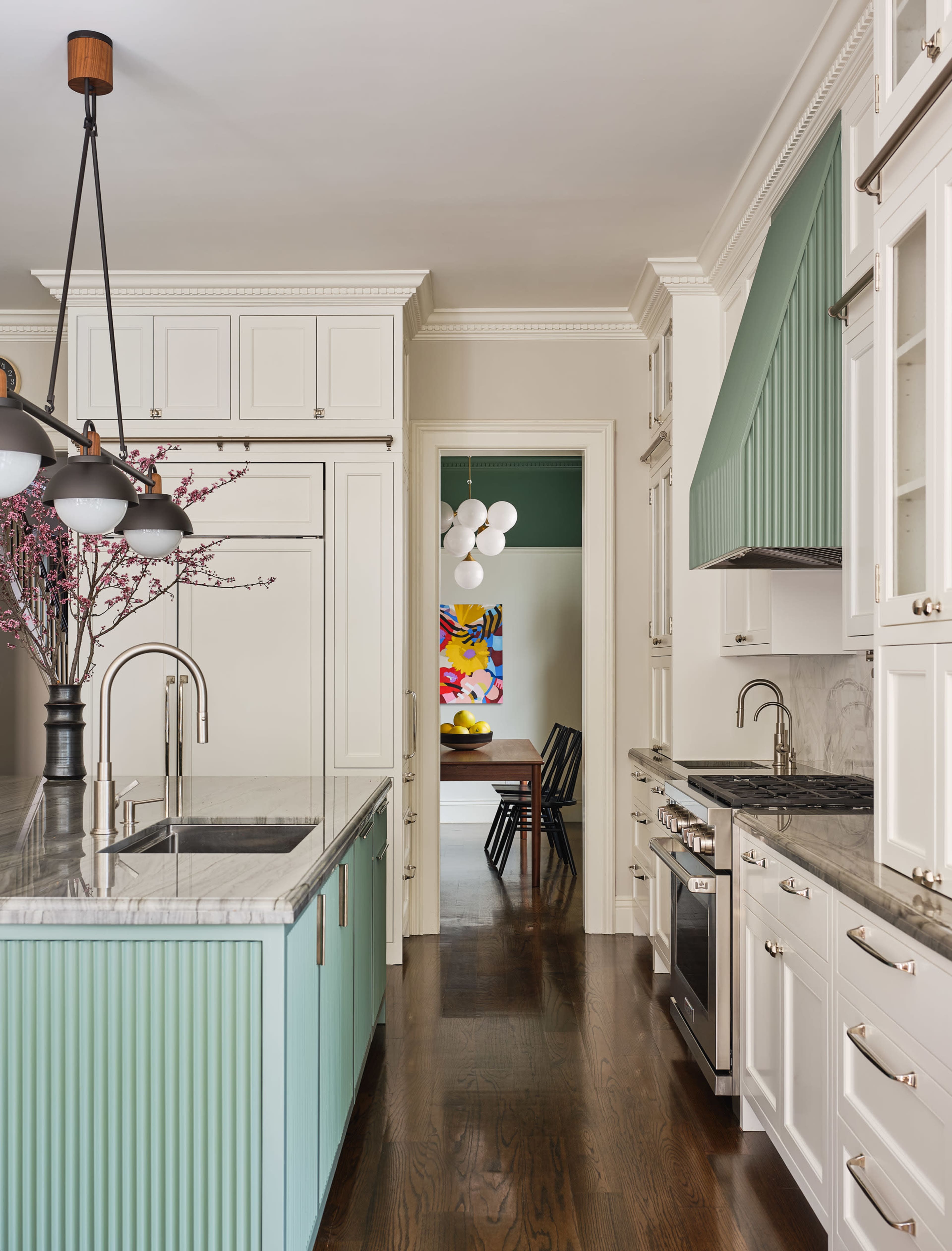 Light-Filled Remodeled Transitional Kitchen in Victorian Home Image in Pacific Heights, San Francisco, CA