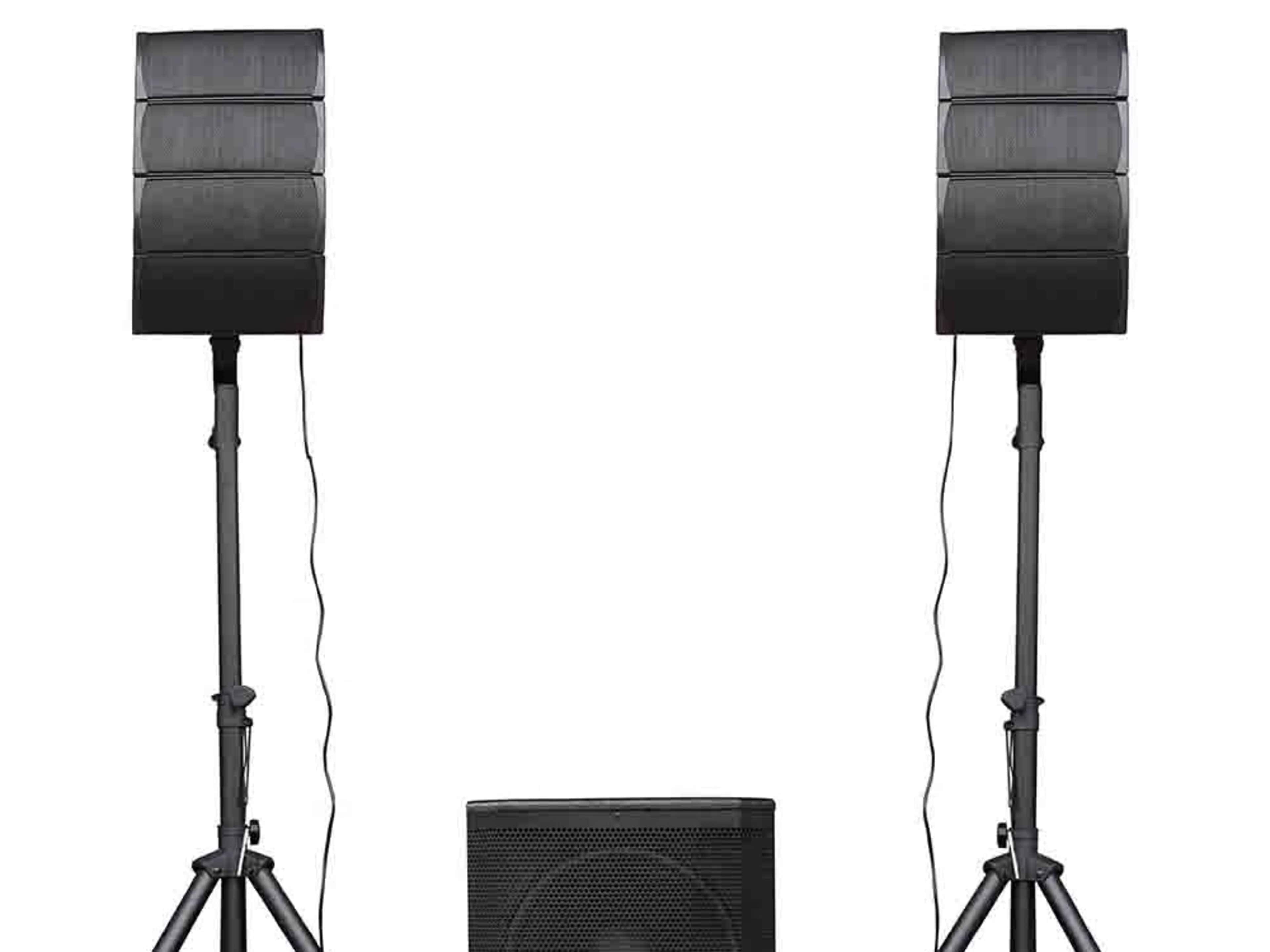 2 Professional Speakers on Stands w/Mic