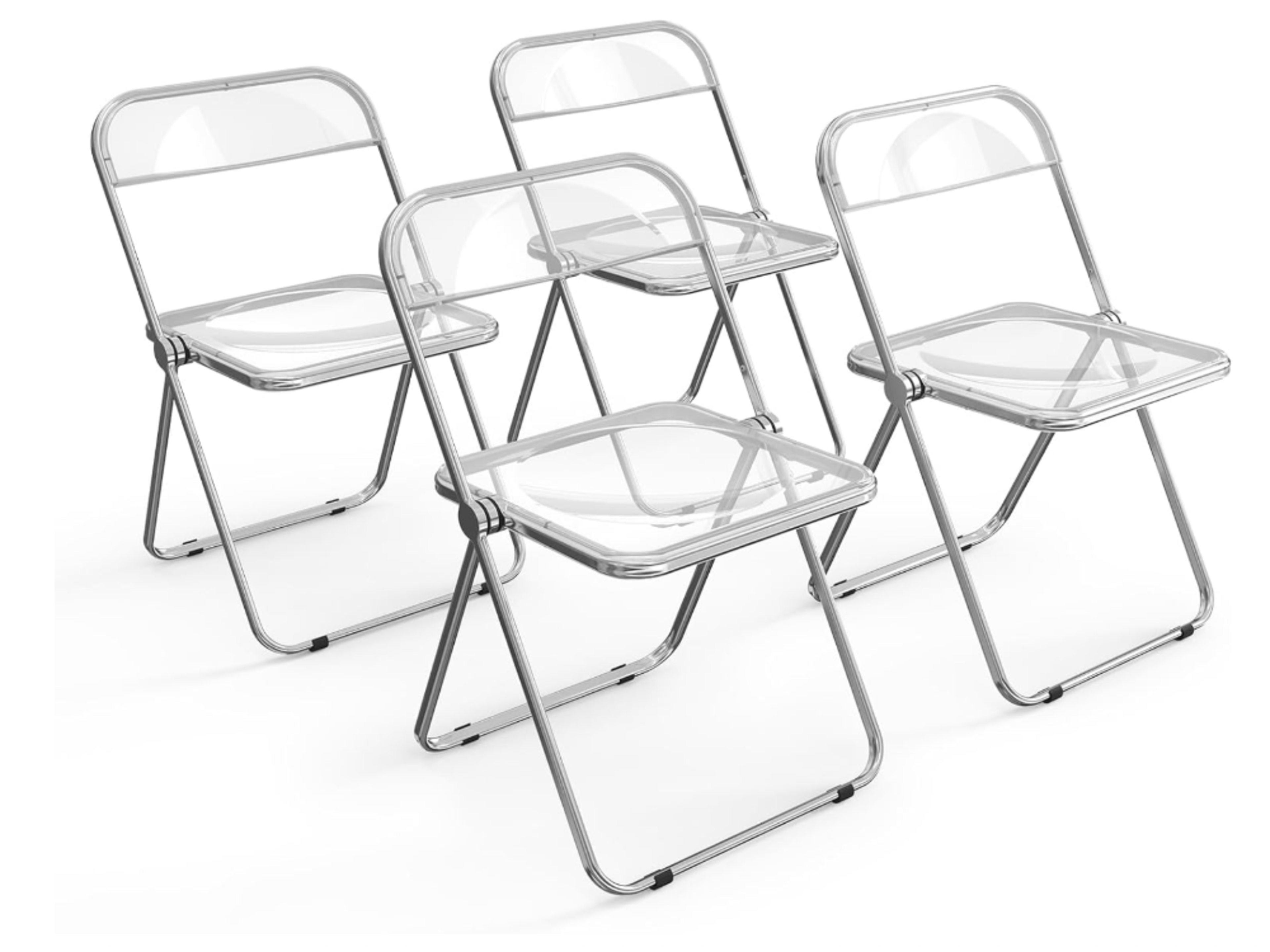 4 - Clear Folding Chairs