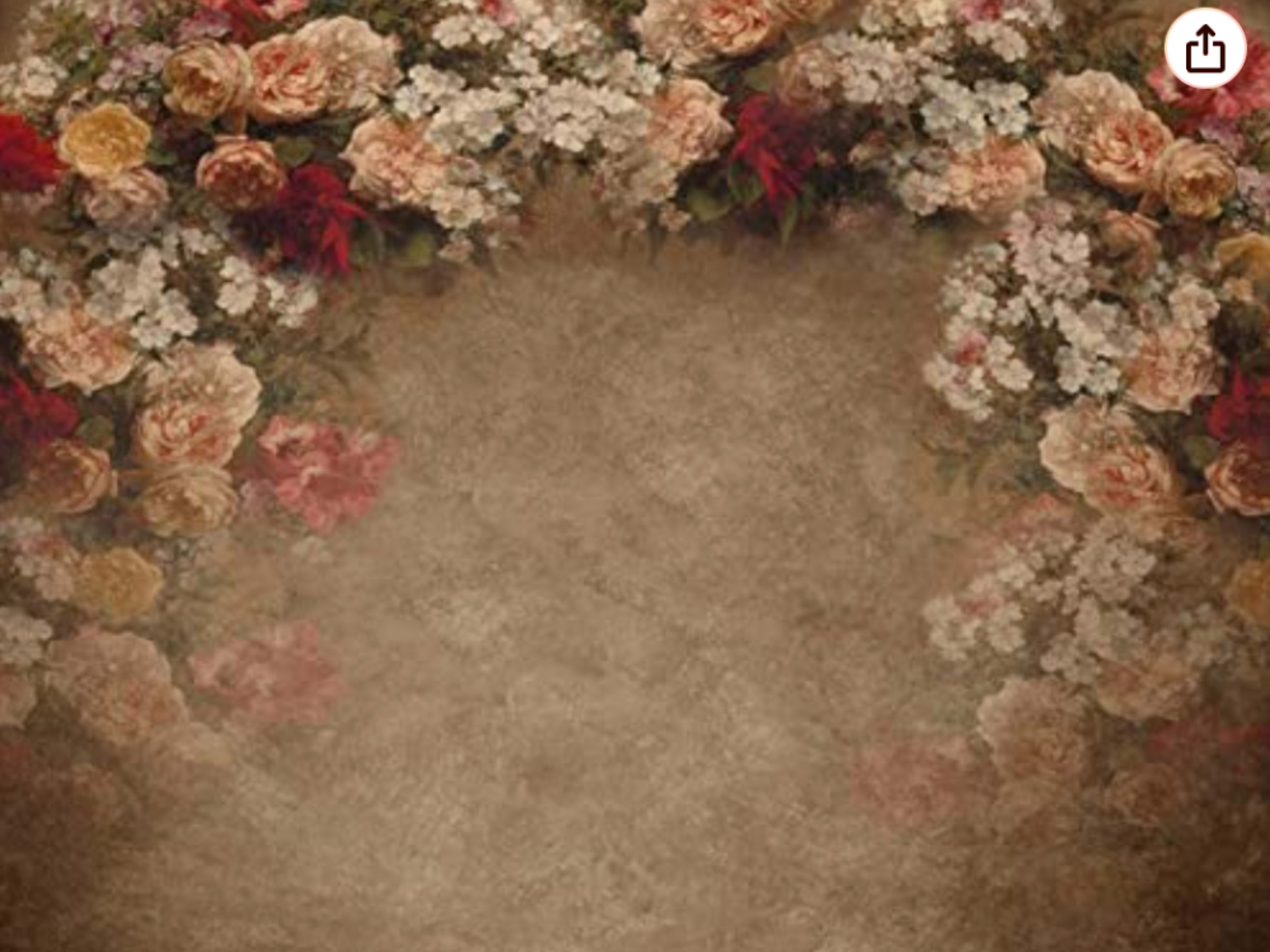  8×8ft Brown Abstract Flower Photo 