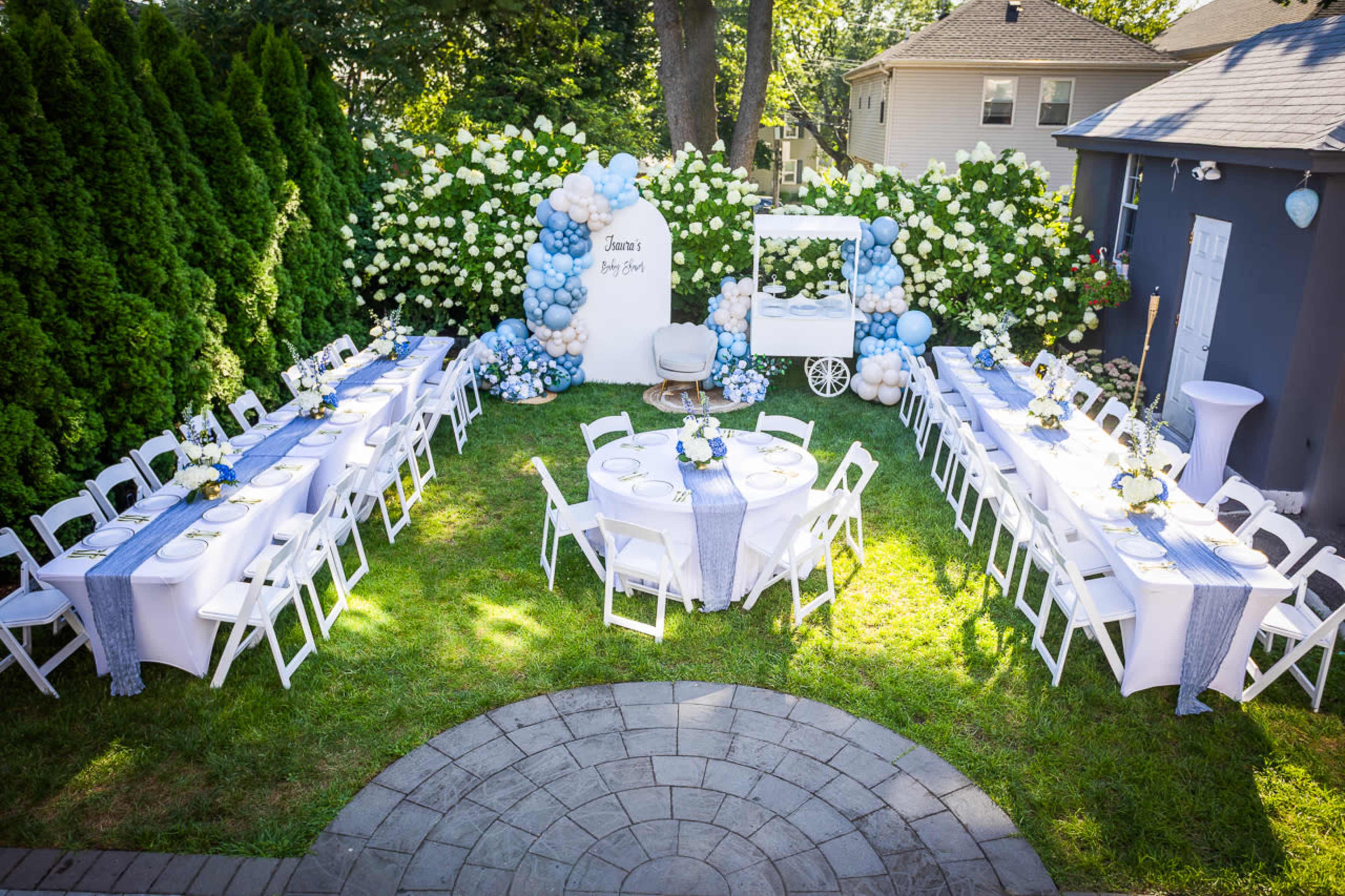 Outdoor and Indoor intimate event venue in The Bronx Throggs Neck Area.  1st Birthday Party, Bridal, Baby Shower, Gender Reveal, Dinner Party, Micro-Weddings & Elopements. Unique Private Home with Summer Vibe Garden Image in East Bronx, Bronx, NY