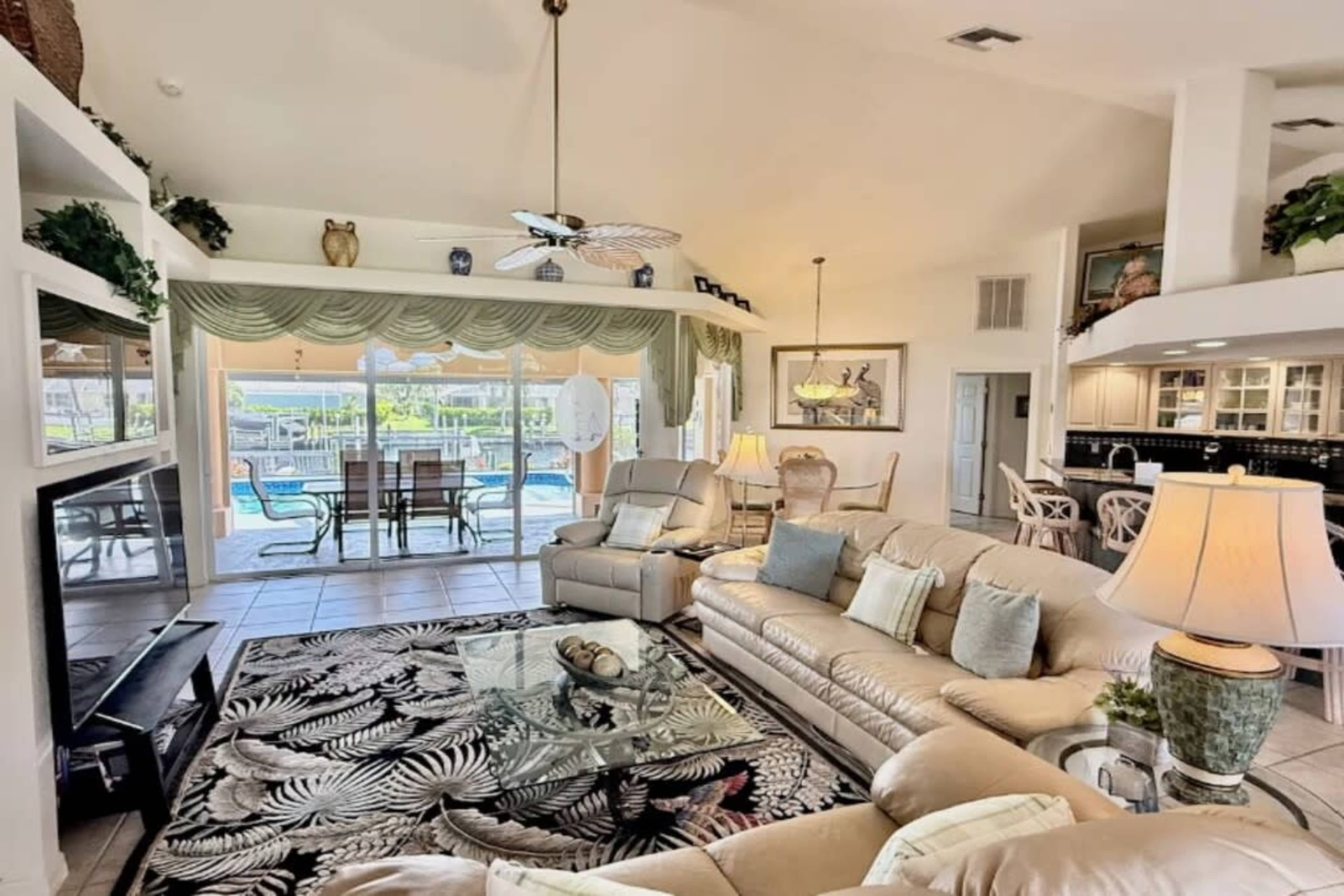 Heated Pool/Waterfront/Canal/Dock/Gulf Access, Private Sunny Home Image in Pelican, Cape Coral, FL