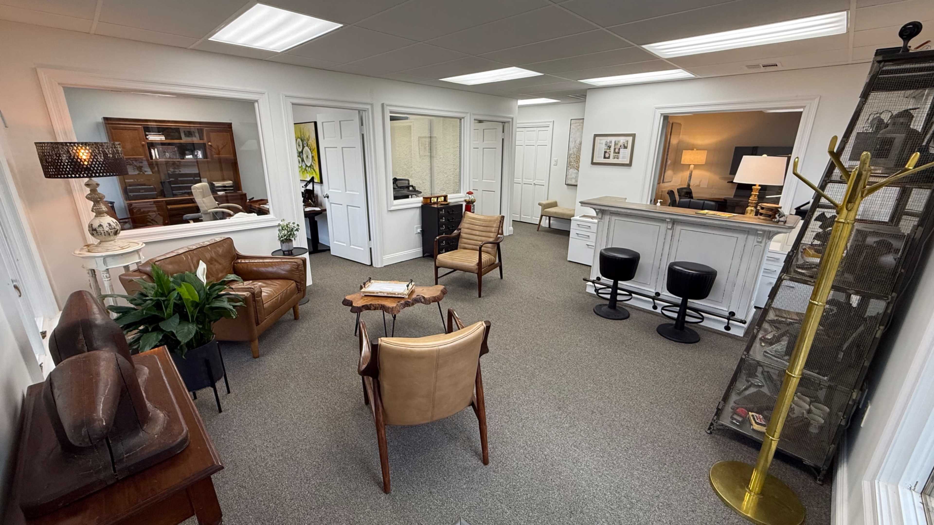 Mid-Century Modern Creative Office & Podcast Studio | Boardroom + Lounge + Kitchen Image in , Mandeville, LA