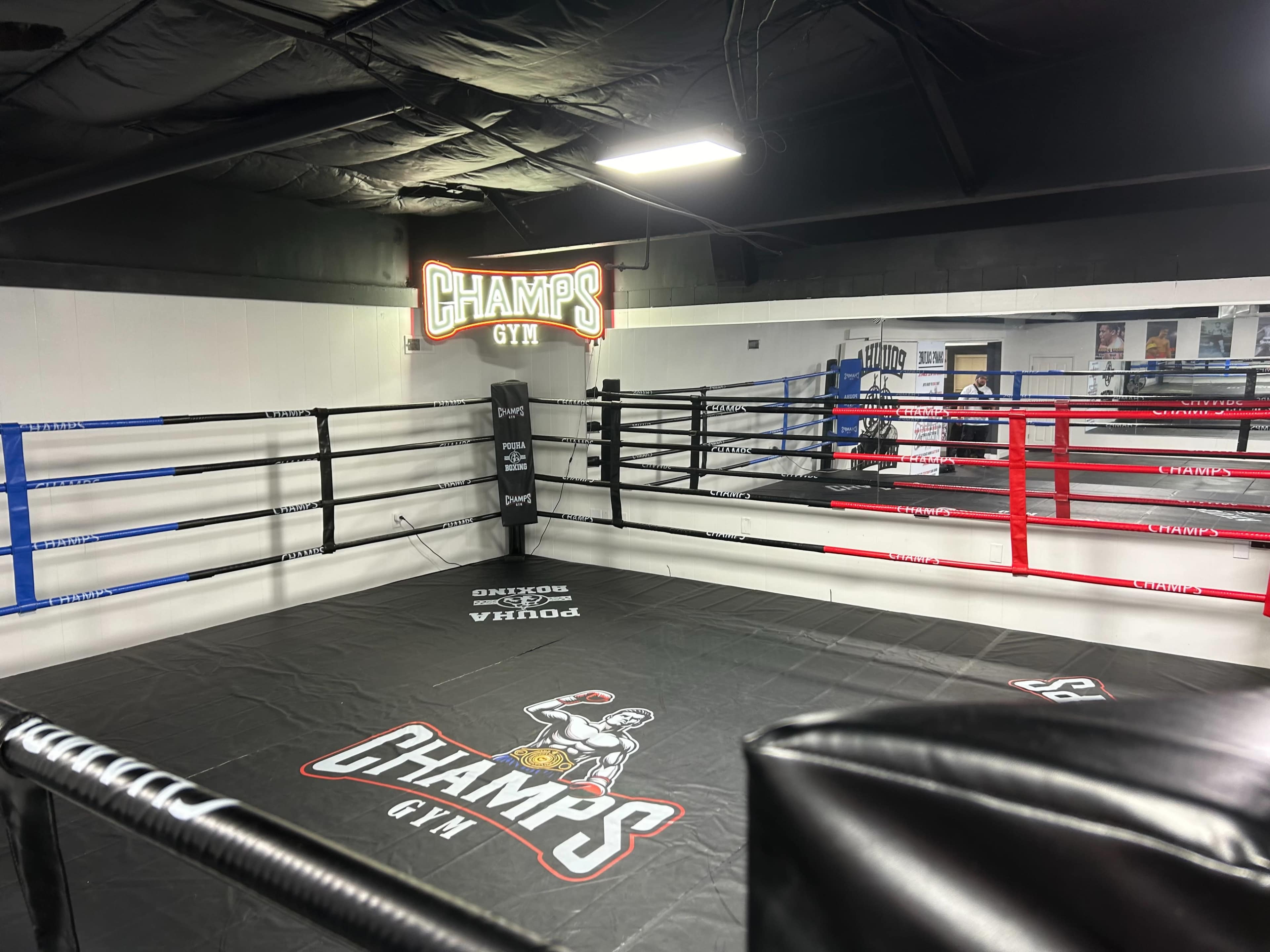 Urban Boxing Gym with Ring and Equiptment, industrial area with a raw feel. Image in South Salt Lake, Salt Lake City, UT