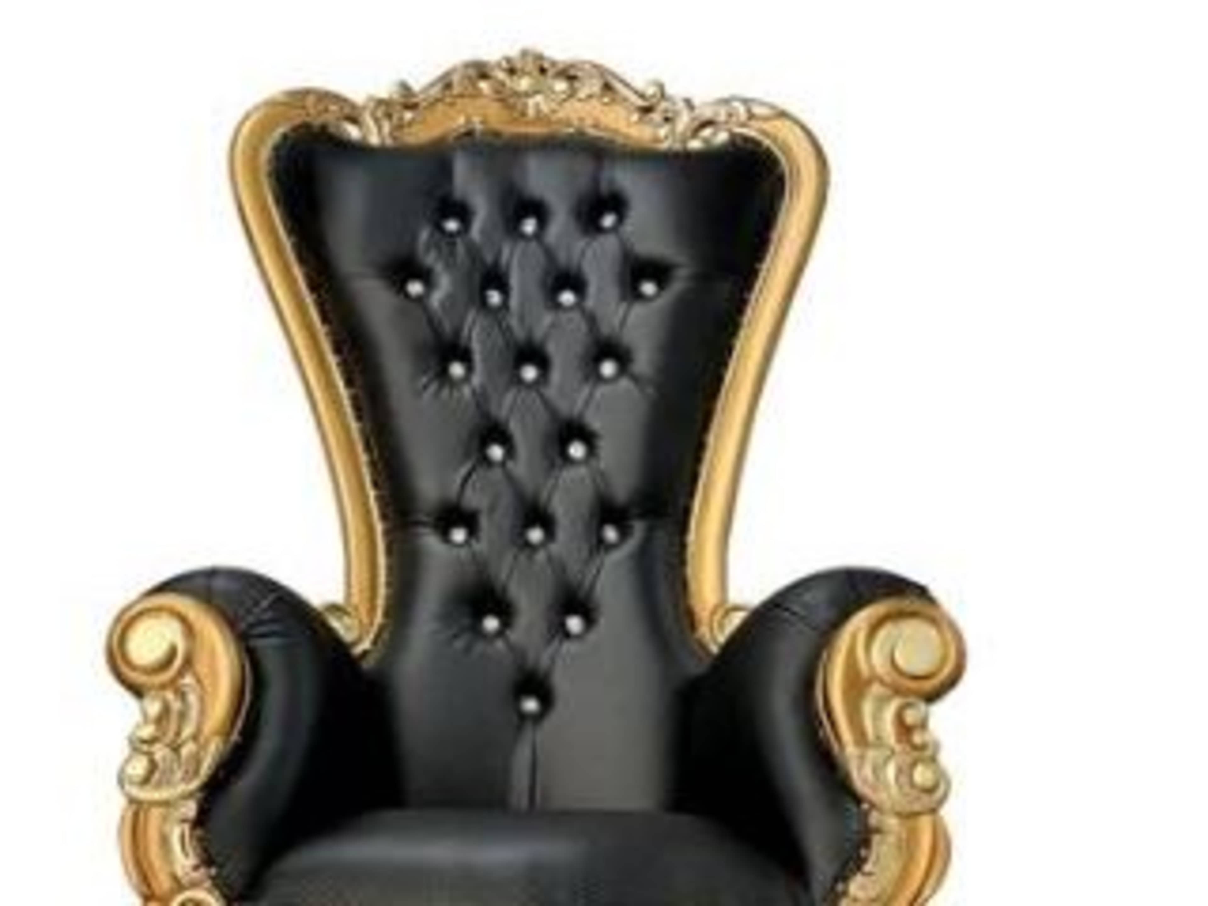 Black & Gold Throne Chair