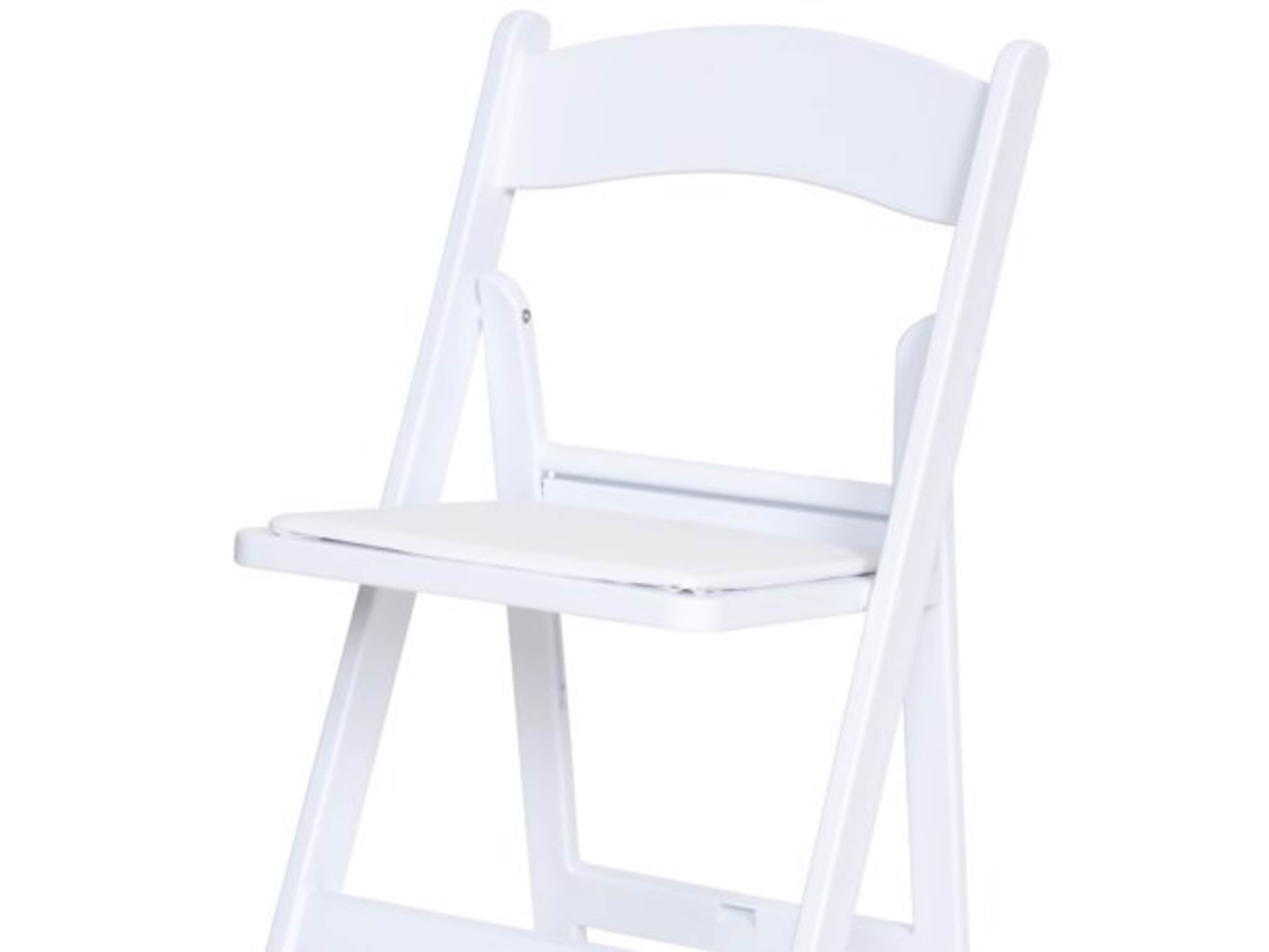 White Resin Folding Chair