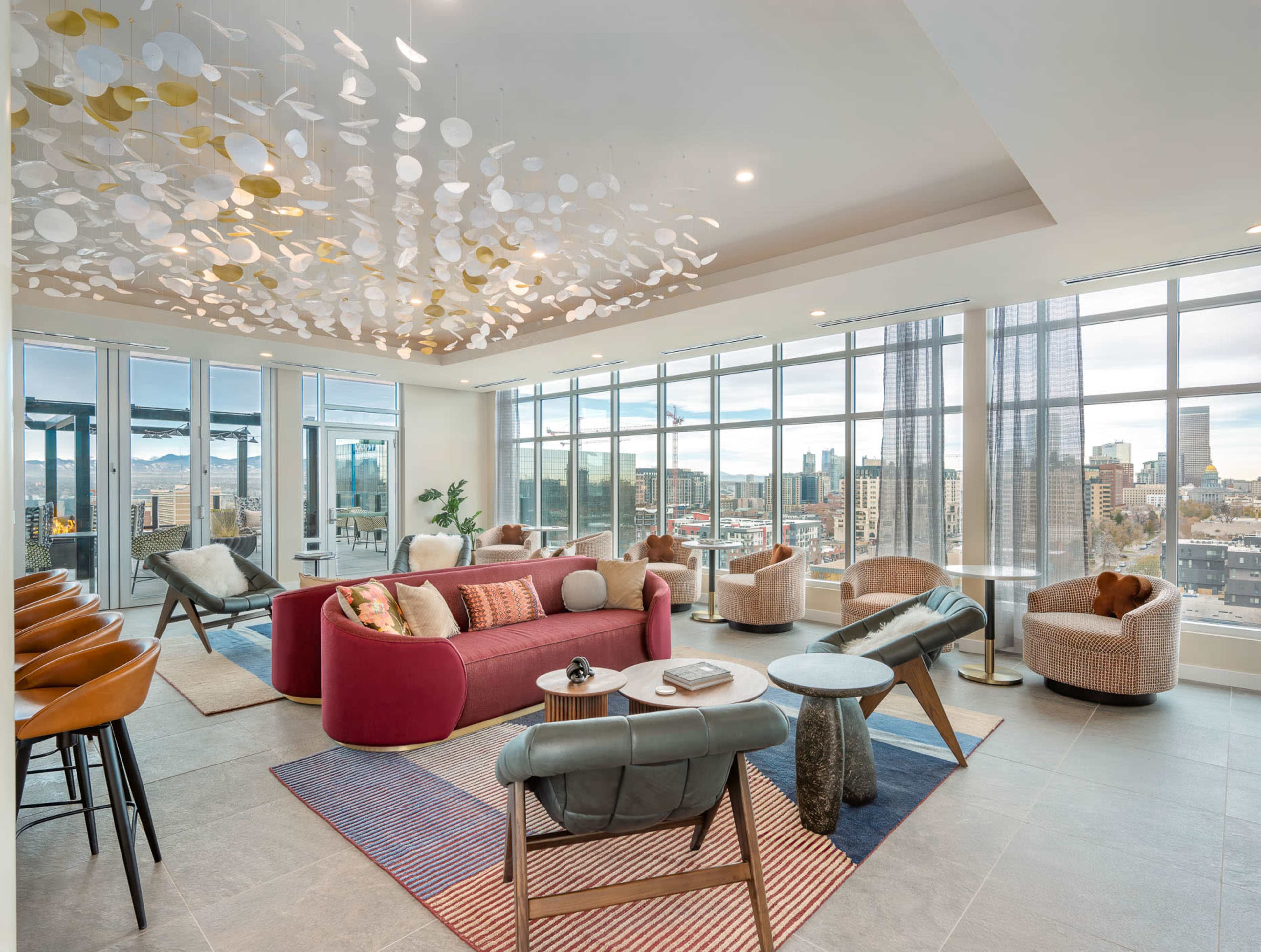 Private enclosed rooftop lounge with view of downtown Denver! Image in Speer, Denver, CO