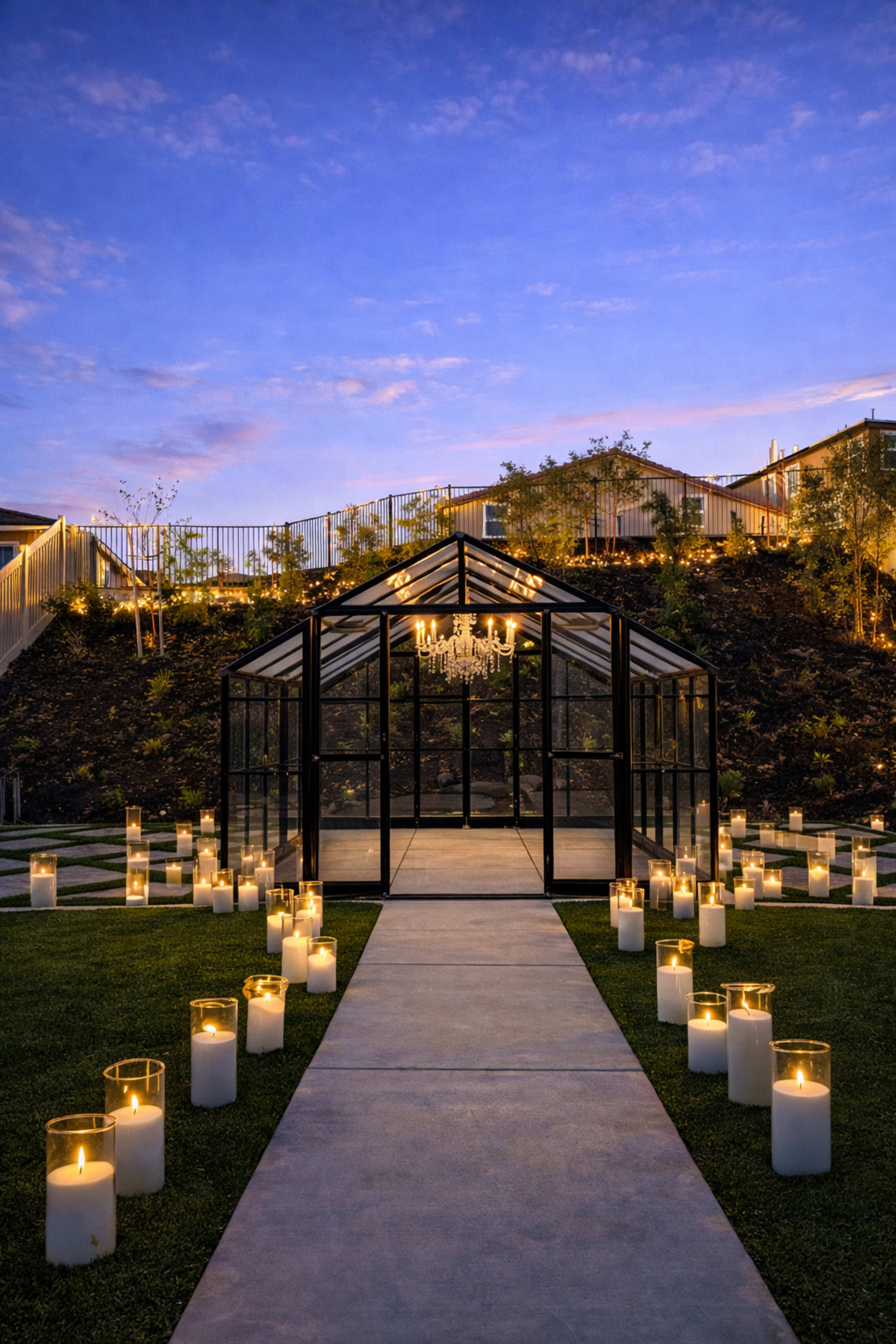 The Lumineer House – Glass Greenhouse for Proposals & Photography Image in Lake Elsinore, Lake elsinore, CA