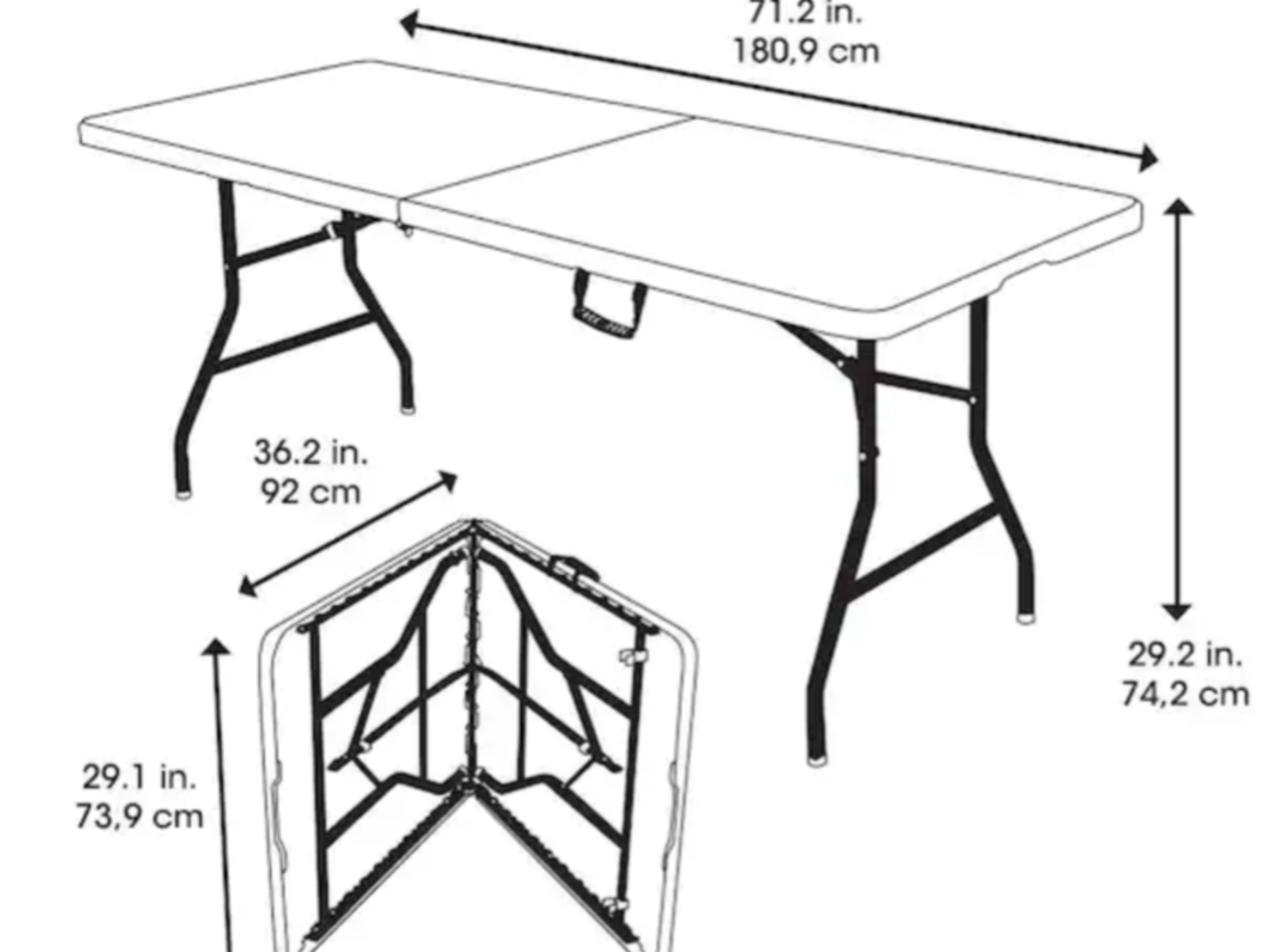 6FT  folding table