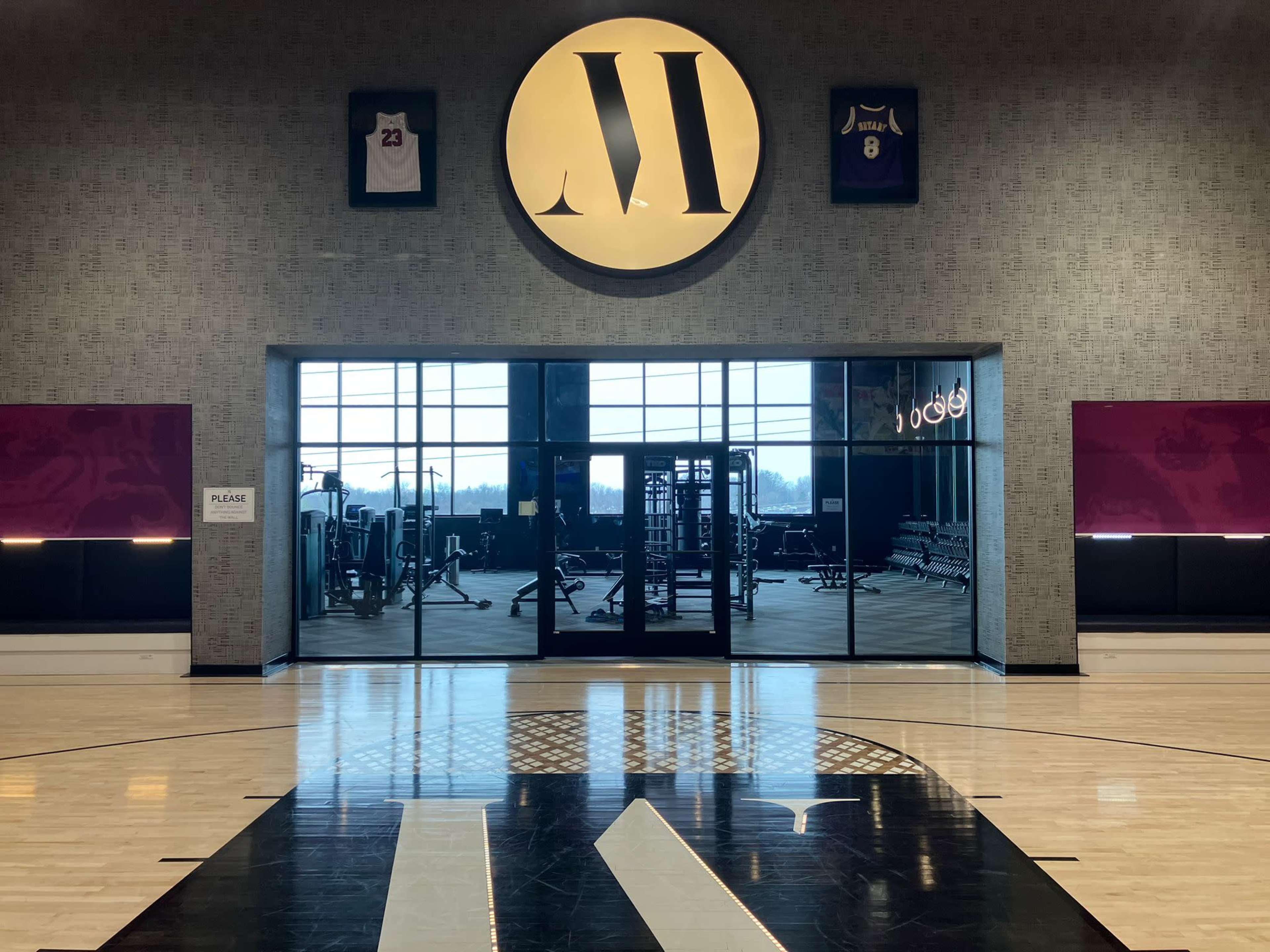 Halfcourt Basketball Gym at Luxury Apartment Rooftop Image in Clayton Township, St. Louis, MO