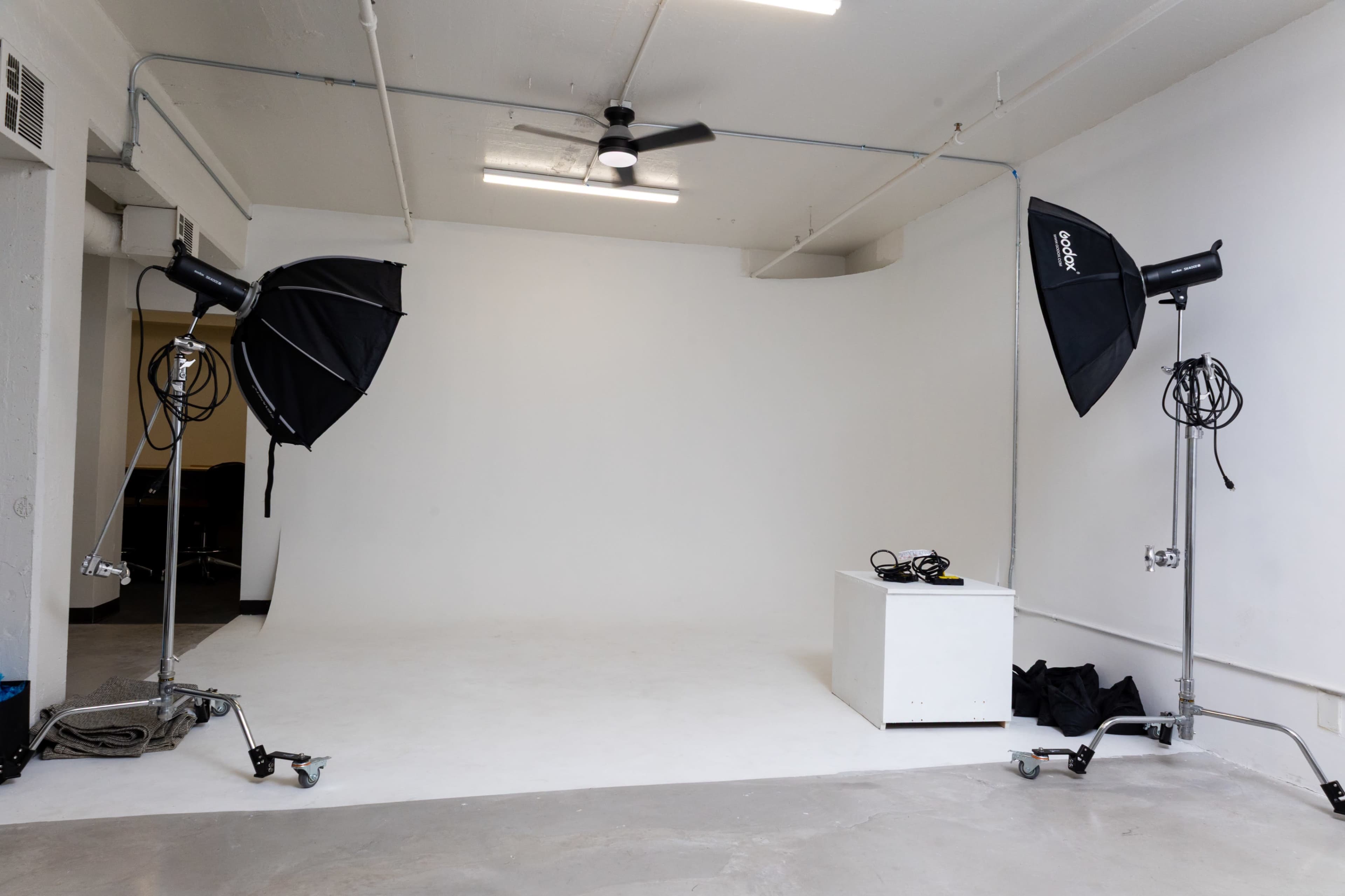 Downtown Brutalist Inspired Cyc Wall Full Setup Image in Downtown Riverside, Riverside, CA