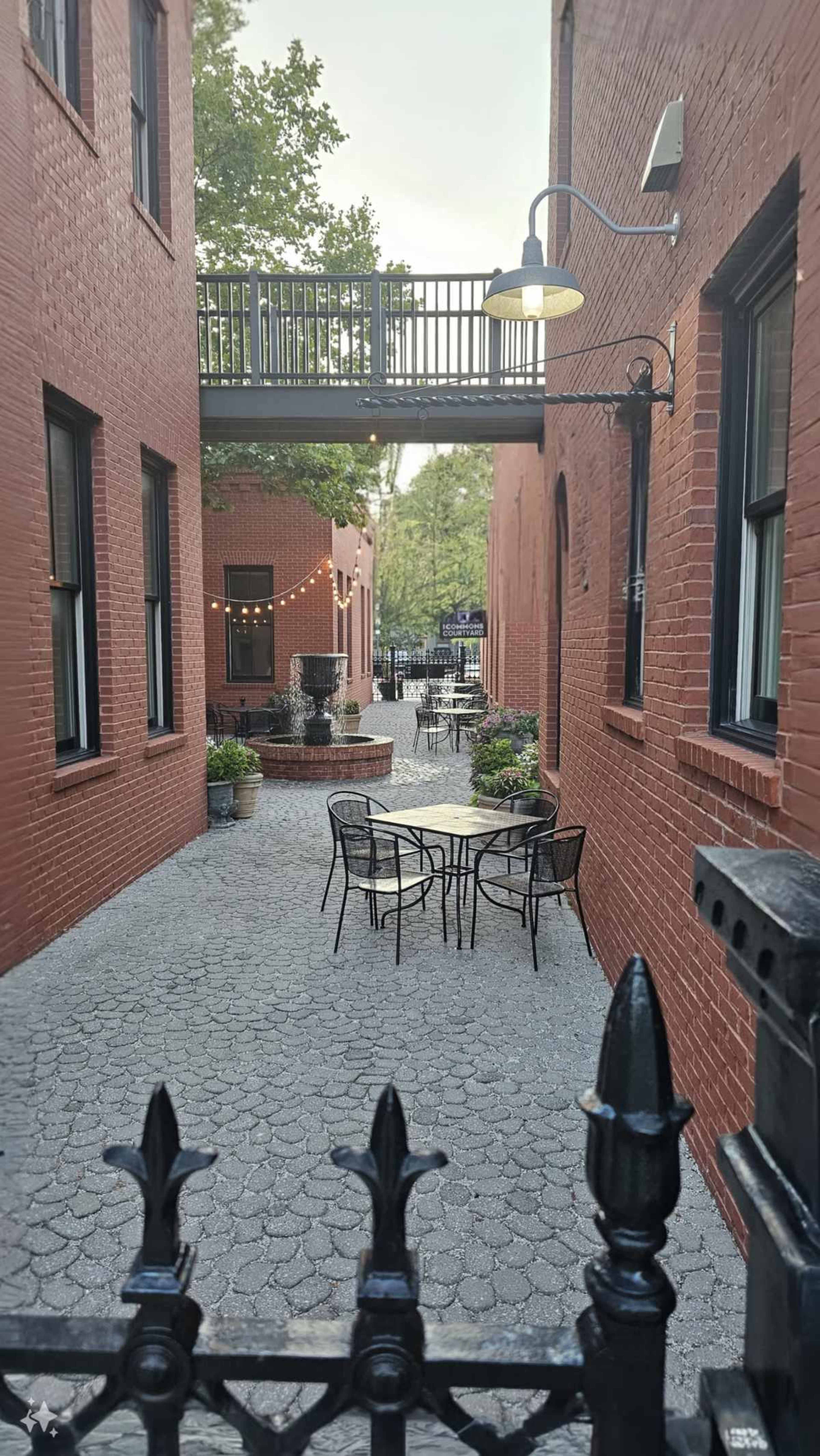 Private Courtyard with seating for 60 plus Image in New Town at St. Charles, St Charles, MO