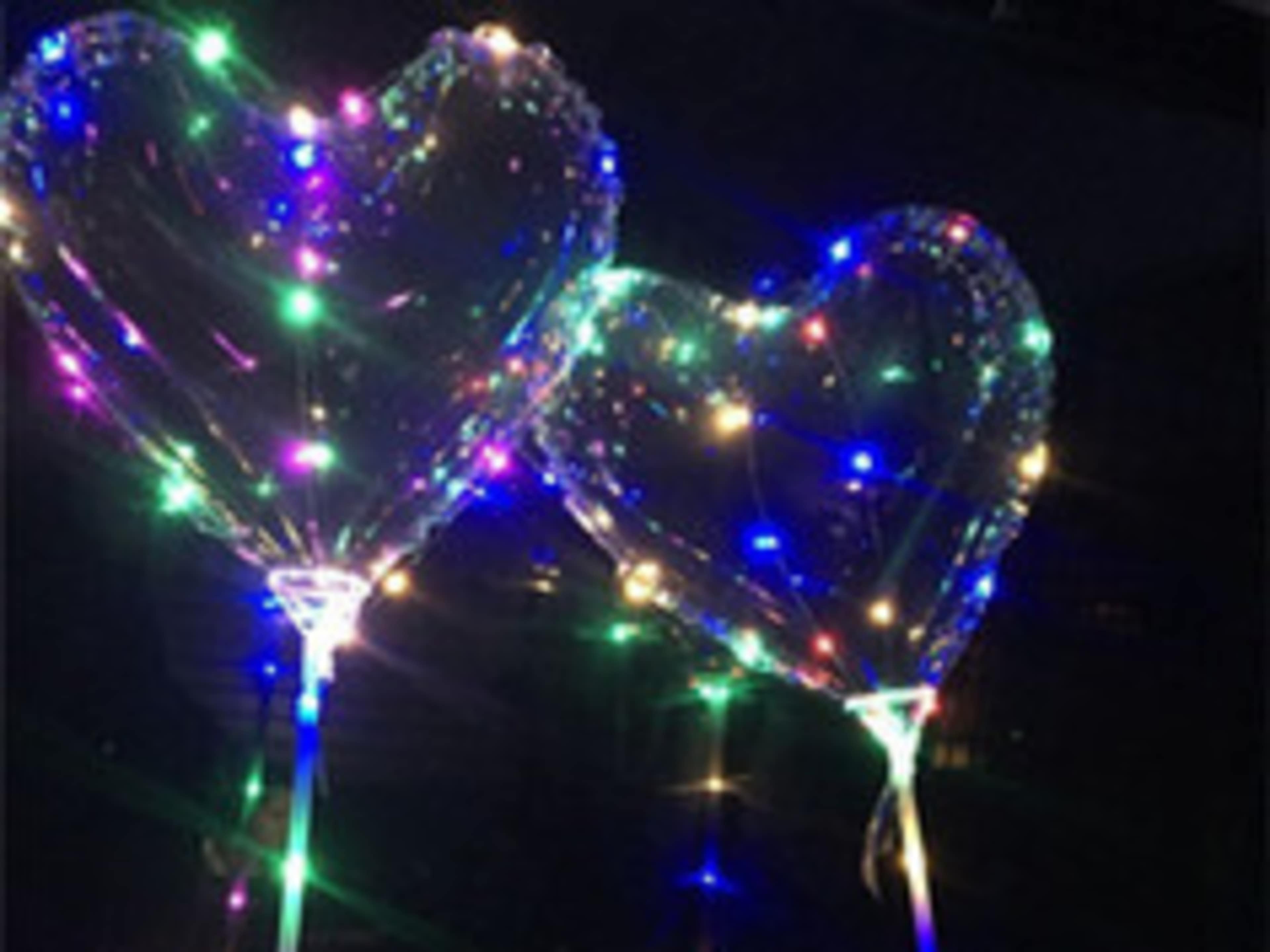 LED Bobo Balloon Flashing Light Heart shaped