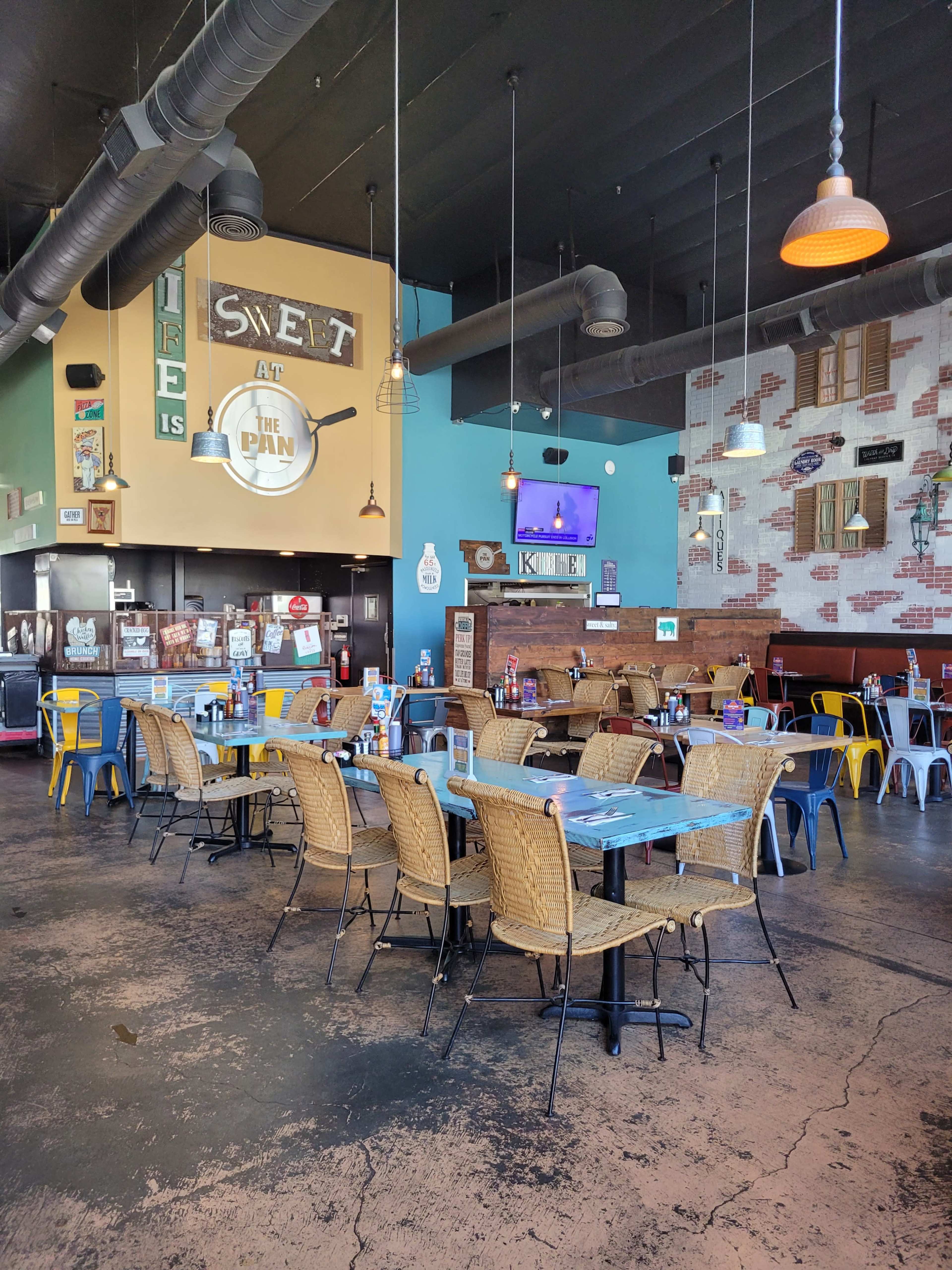 With its industrial charm, rustic details, and spacious layout, The Pan Restaurant is the perfect setting for special occasions. Image in Lomita, Lomita, CA