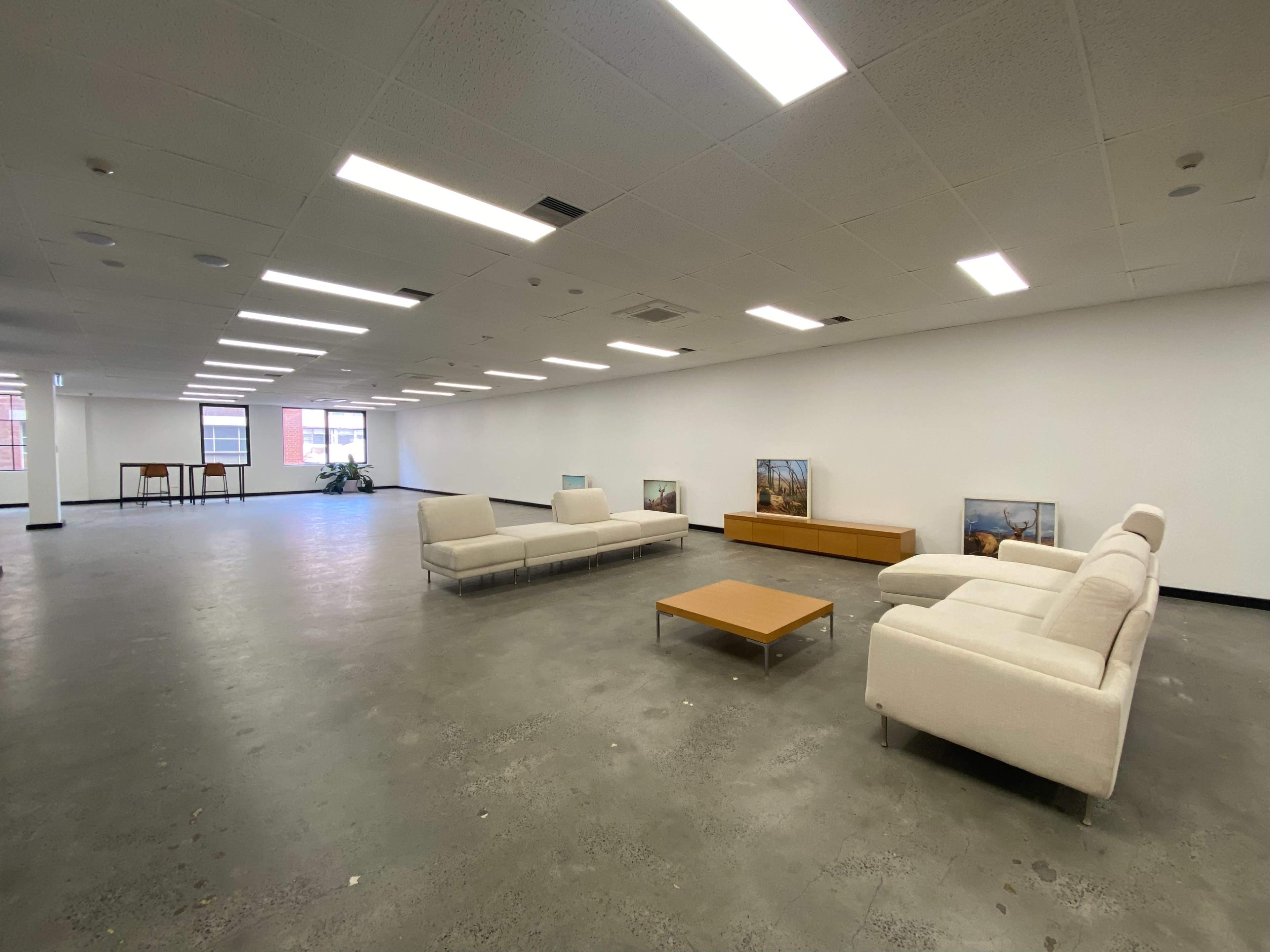 Open-plan, blank canvas office space. Image in Melbourne CBD, Melbourne, VIC