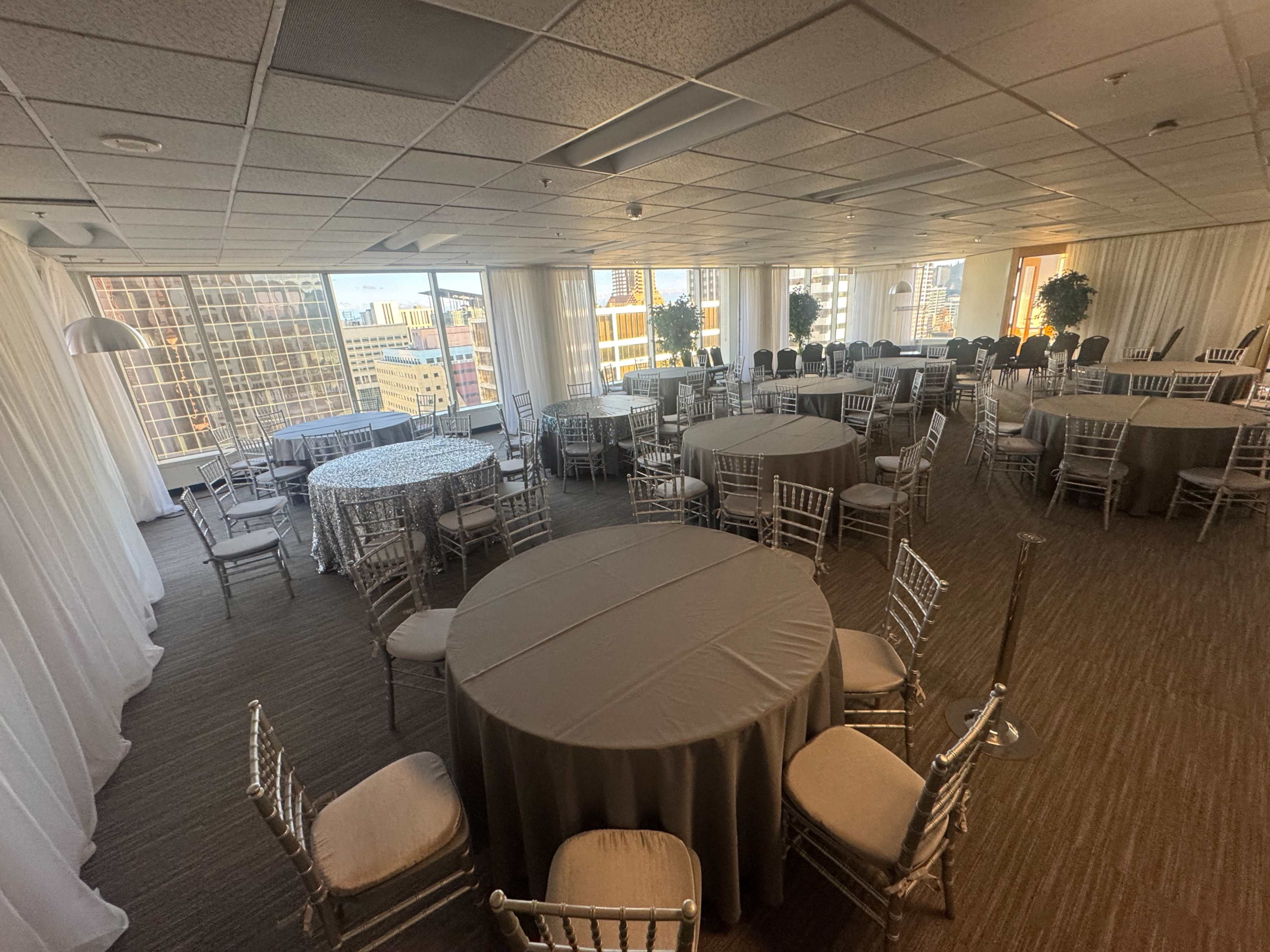 Event Space with floor to ceiling windows and panoramic views of Portland Image in Southwest Portland, Portland, OR