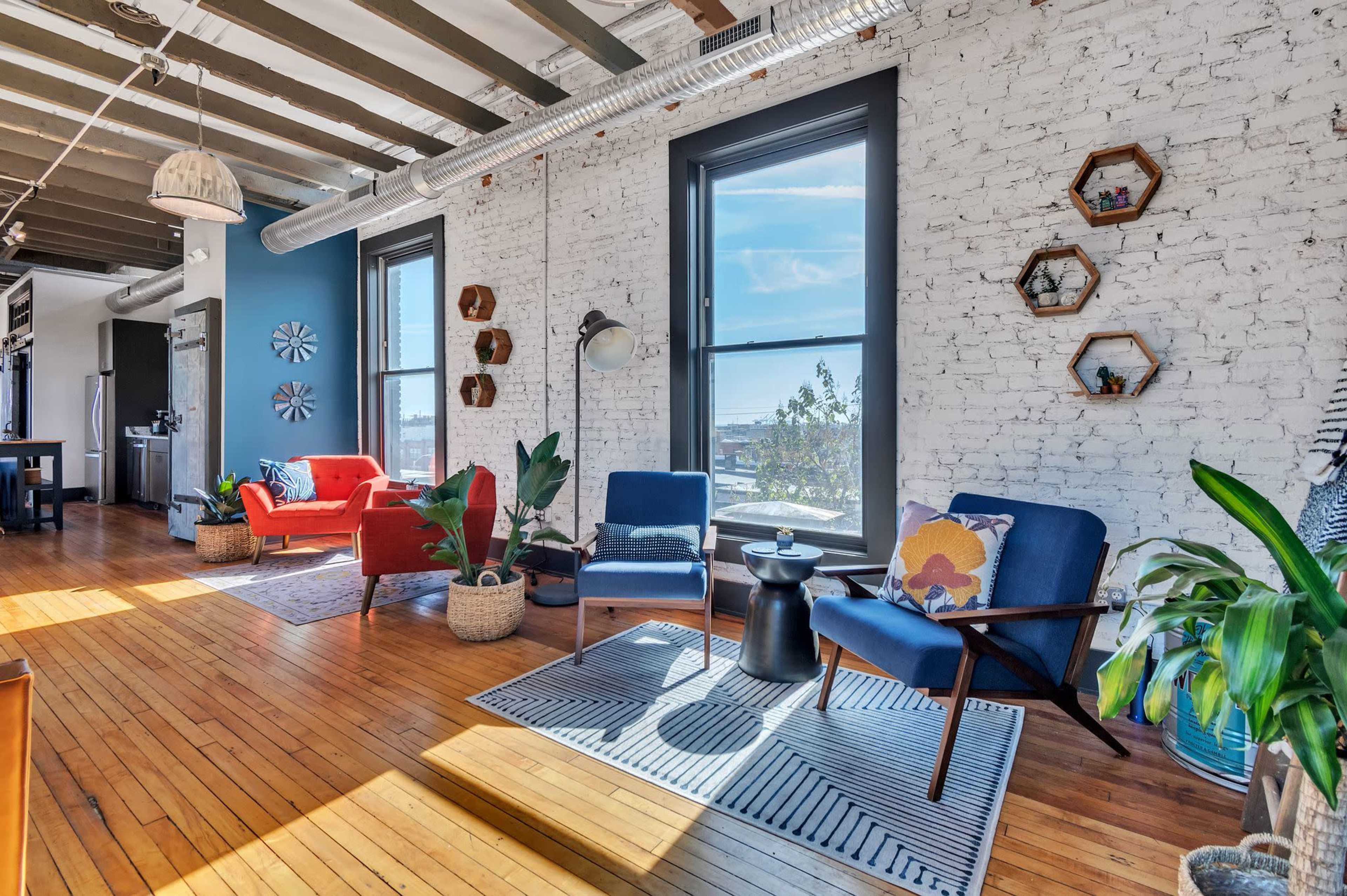 Chic Urban Loft with City View Image in Canton, Baltimore, MD