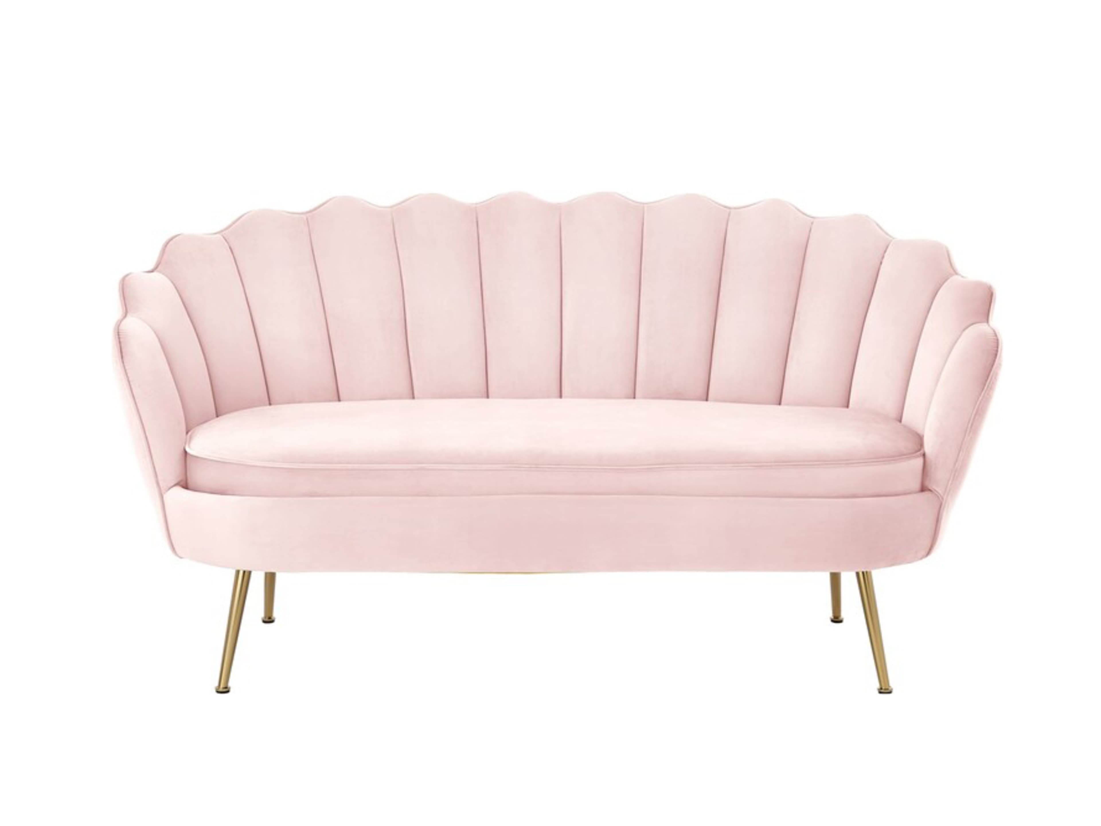 Dayanara Pink Tufted Loveseat