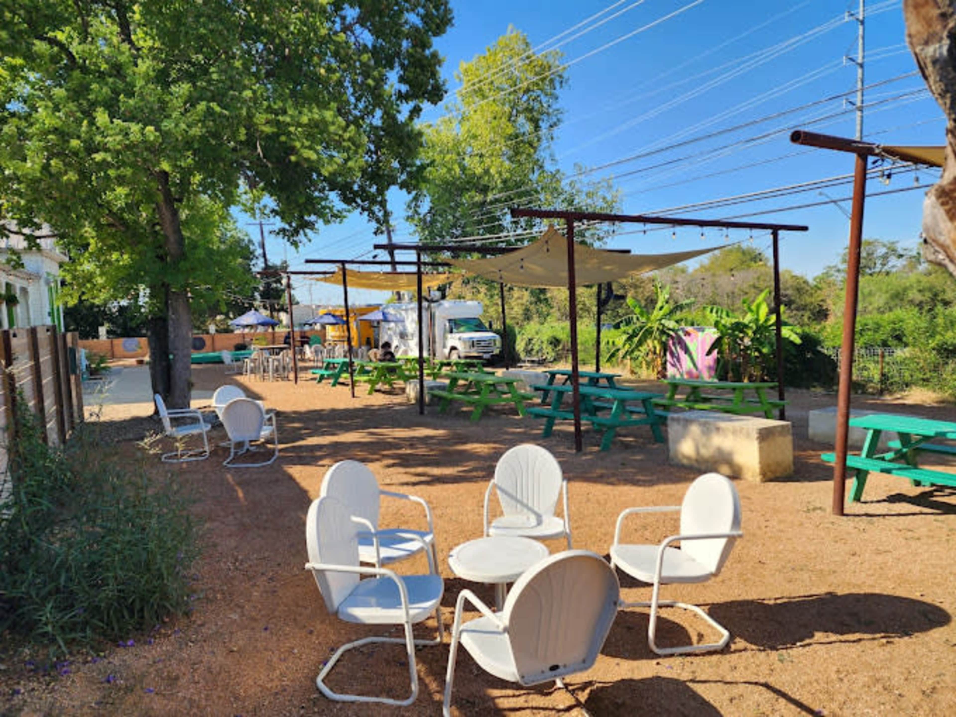 Cute historical house with a huge patio and lovely vibes. Image in Montopolis, Austin, TX