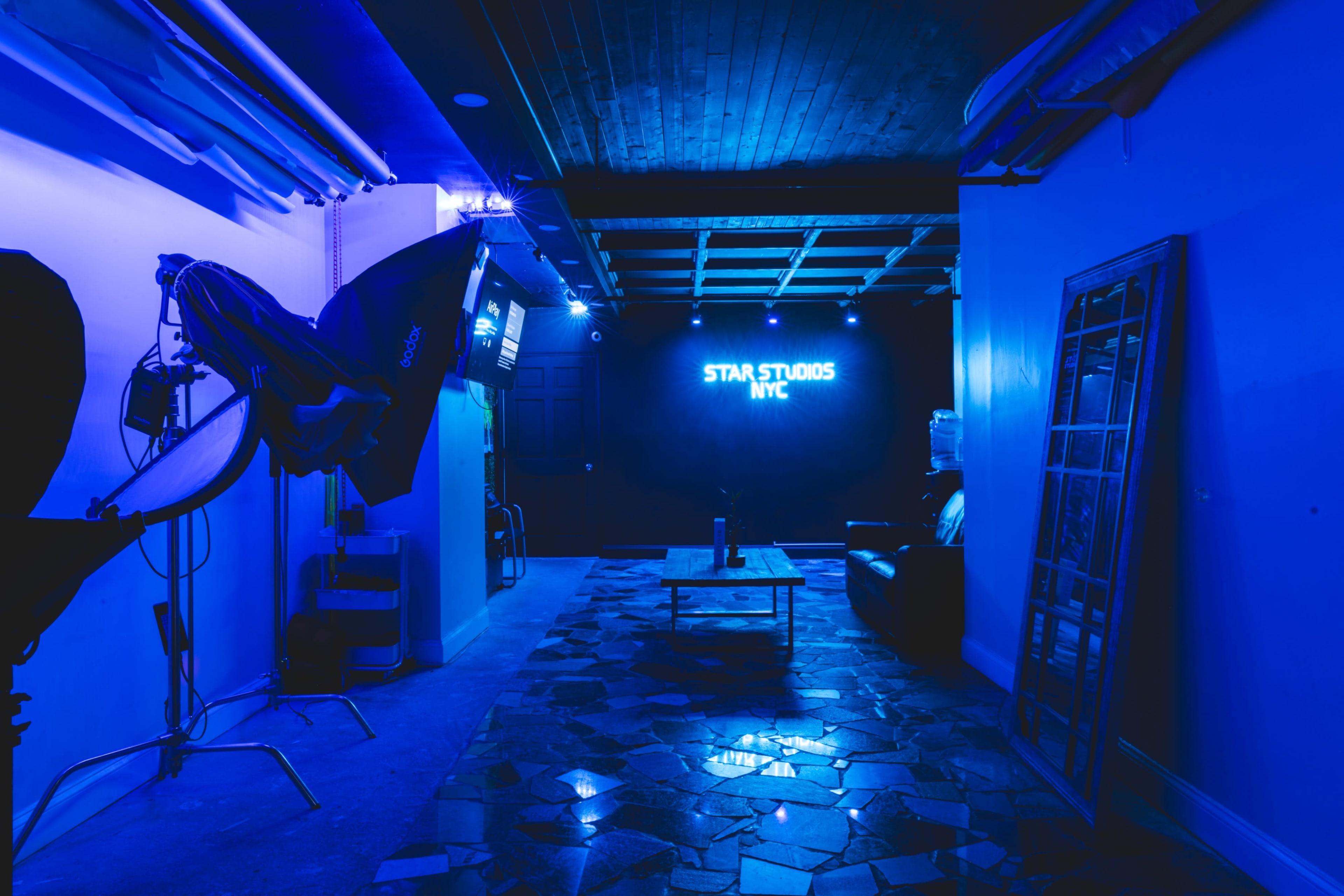 Abstract and Roomy Brooklyn Video and Photo Studio/ Recording Studio Image in Cypress Hills, Brooklyn, NY