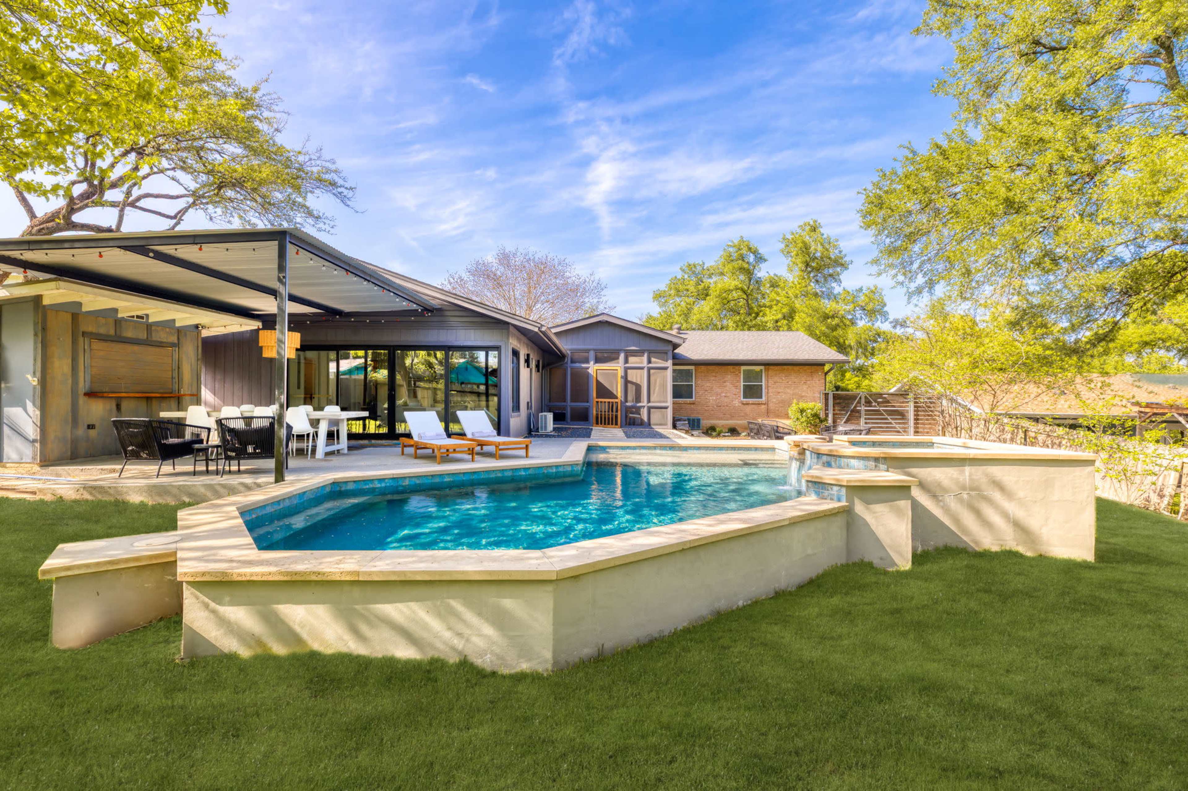 Spacious, modern Austin home with stunning pool and patio, Image in Barton Hills, Austin, TX
