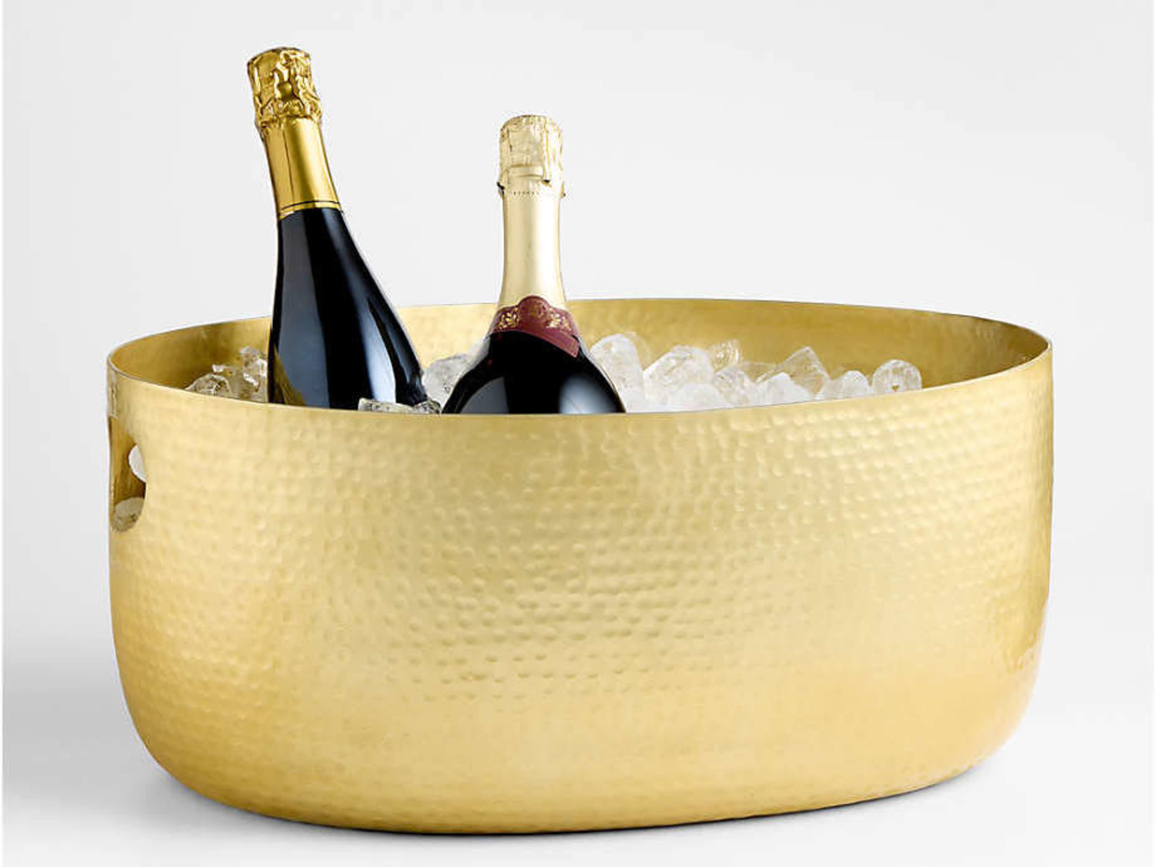 Gold hammered beverage tub