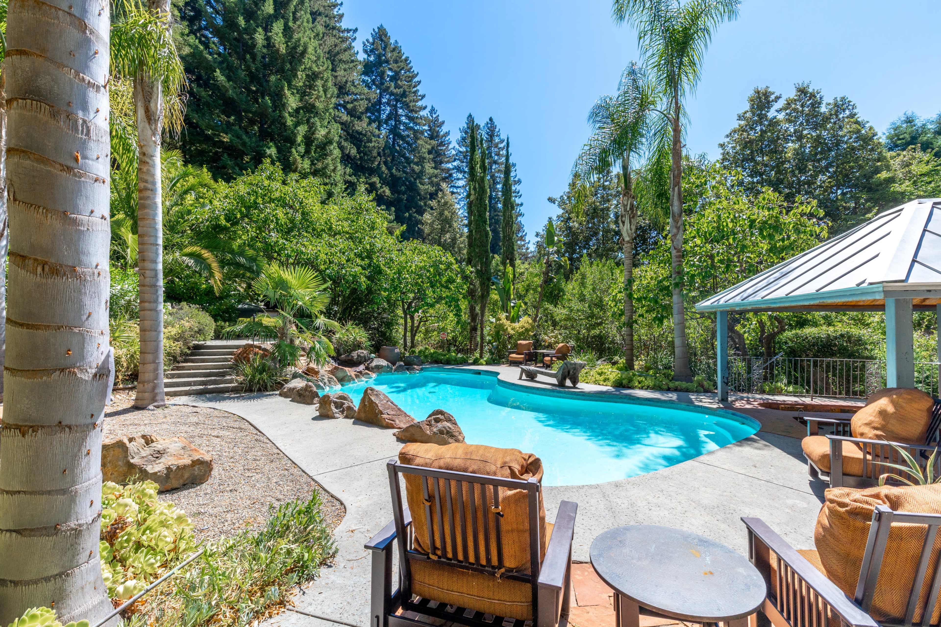 Modern Redwood Retreat with Pool Image in , los gatos, CA