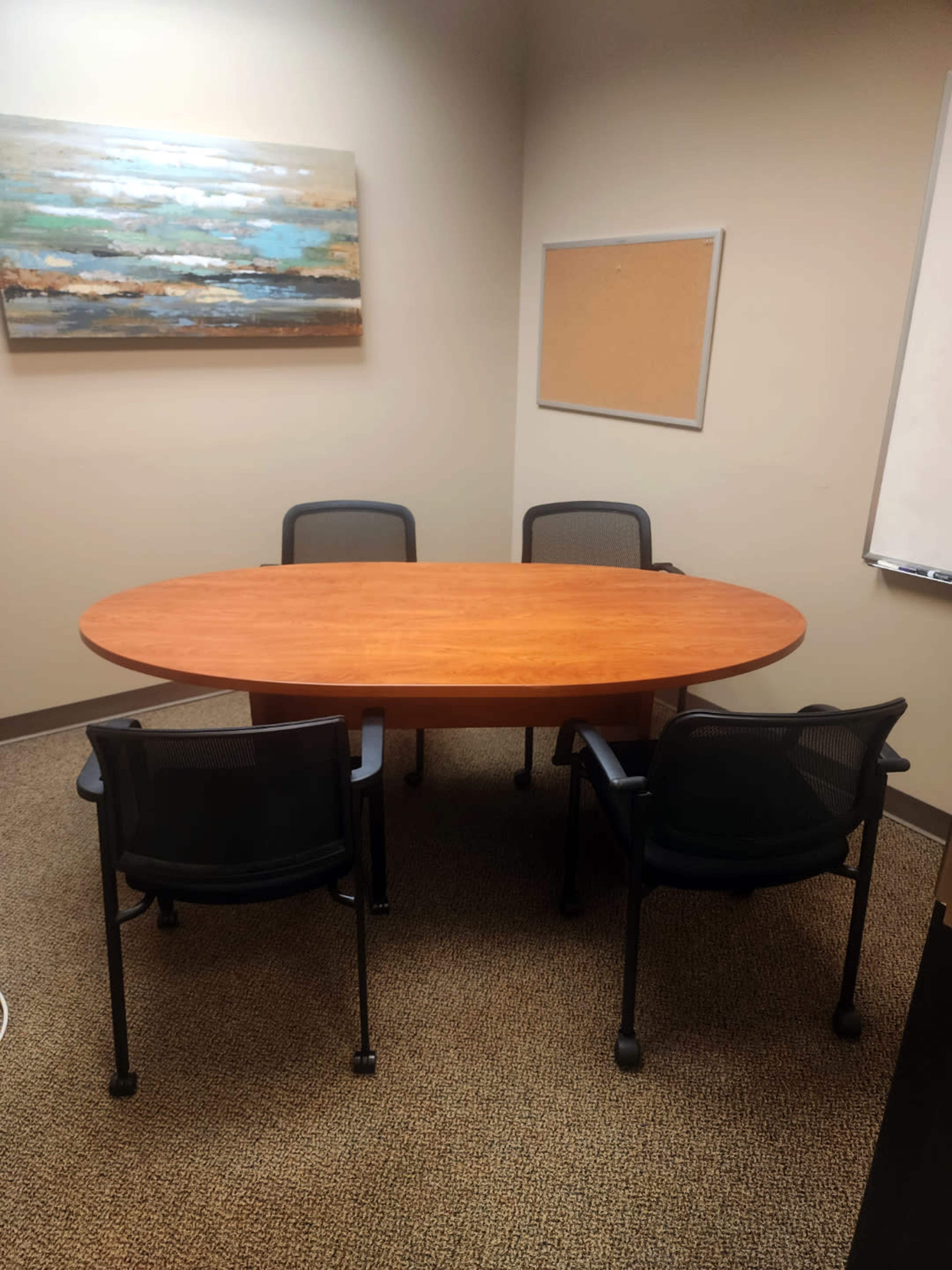Small Conference Room in a shared coworking space in Chesterfield, MO. Image in Chesterfield Township, Chesterfield, MO