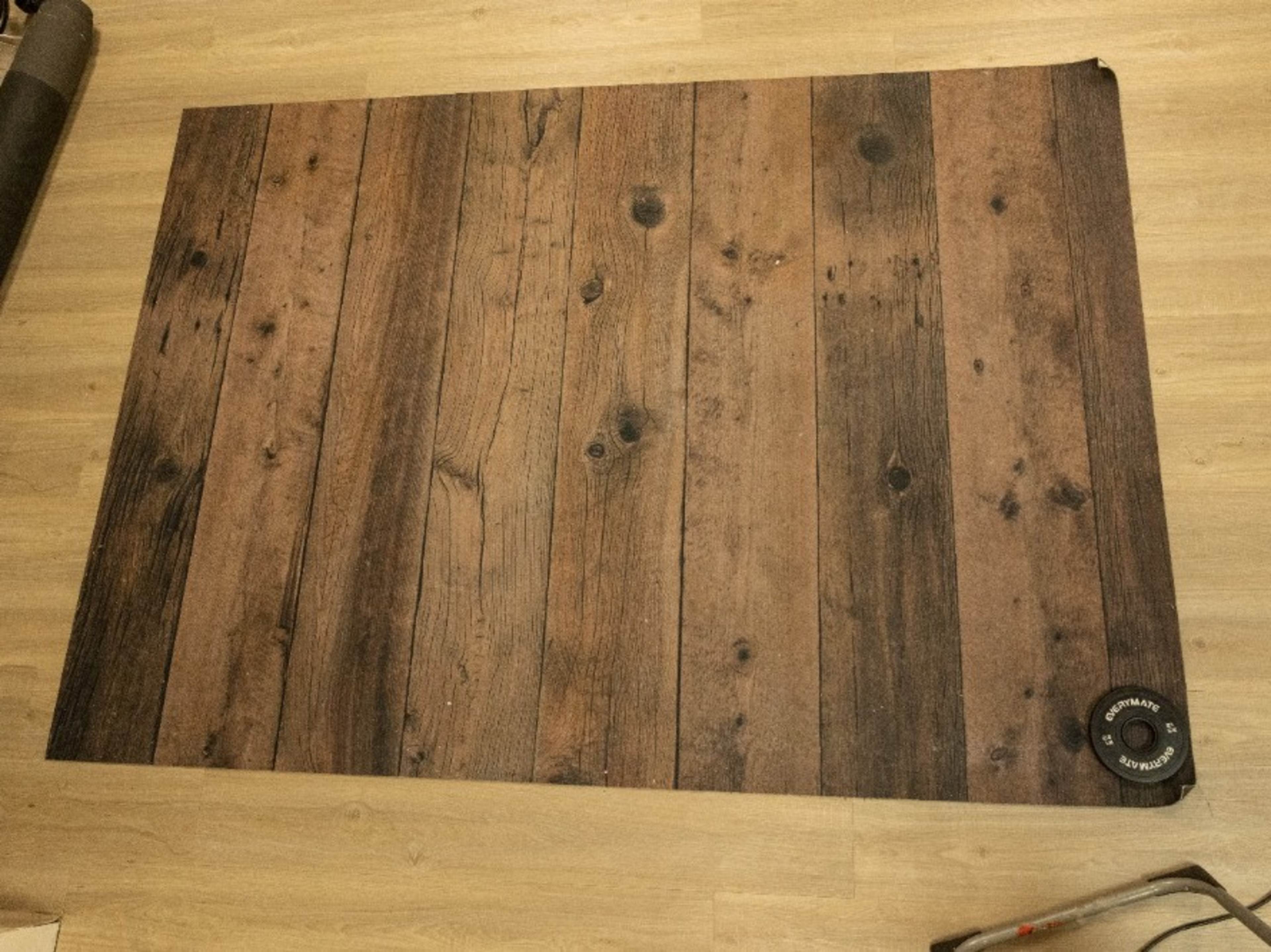 5x7 Faux wood floor - Dark wood color