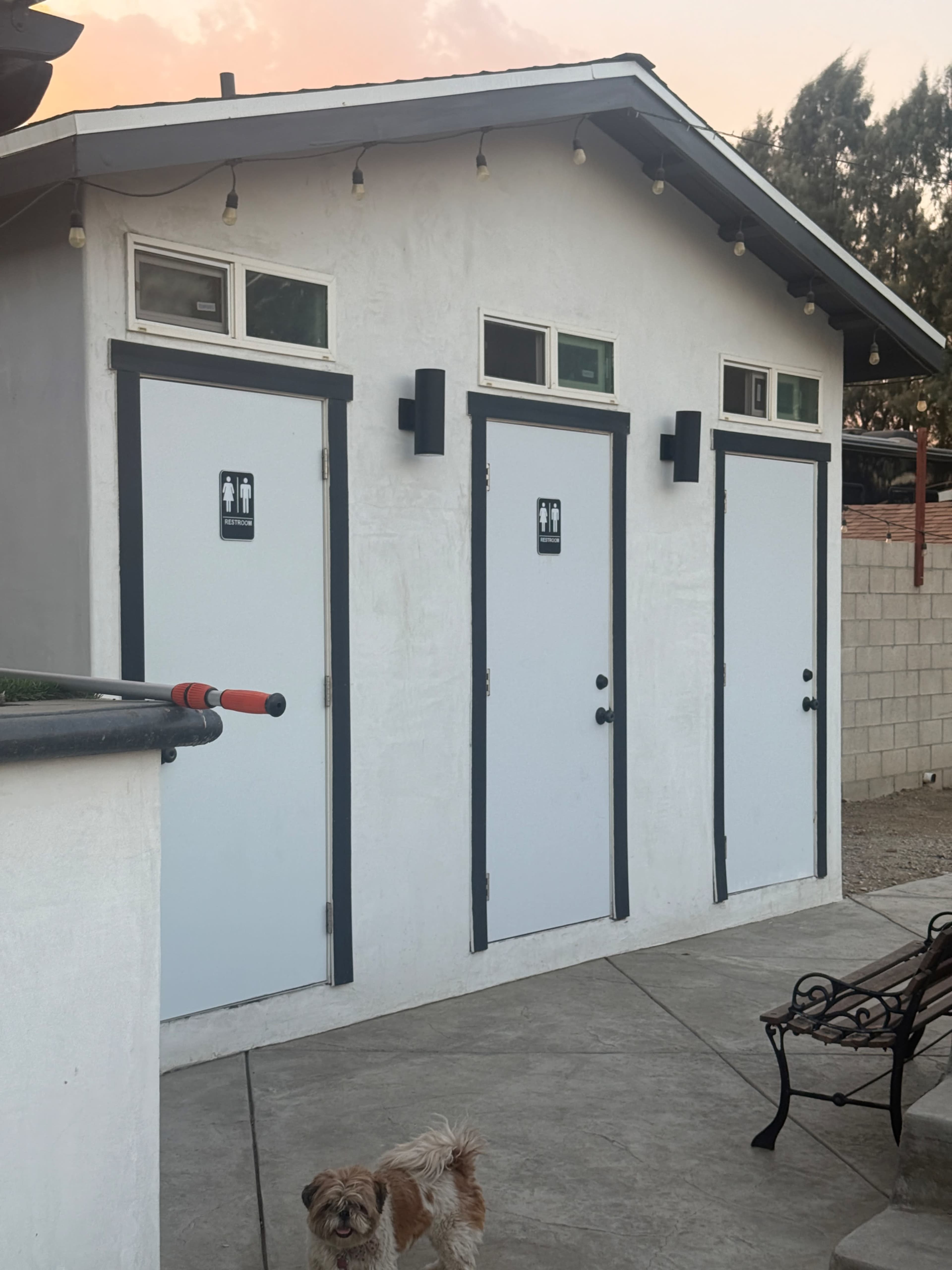 Modern Backyard Outdoor Venue, Elegant and Romantic Outdoor. Beautiful Lighting All Around. Image in , Bloomington, CA