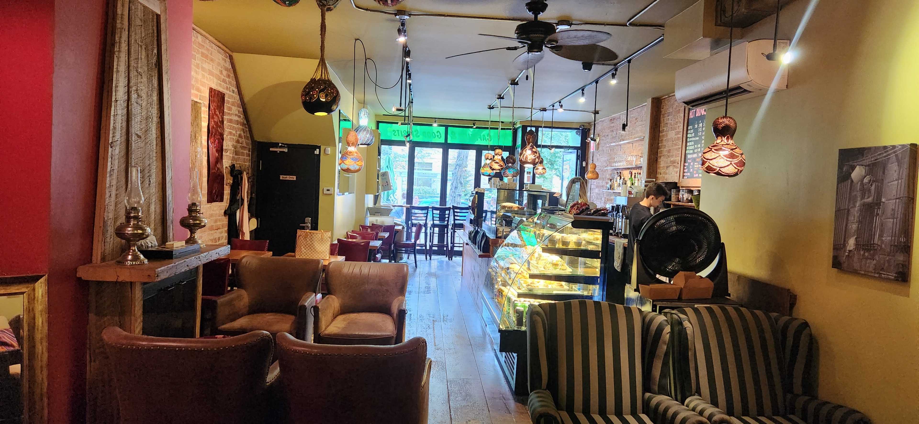 Midtown Coffee Shop- cozy intimate space perfectly situated Midtown Toronto. Ideal for small groups and parties.  Liquor license. Catering and staff can be provided. Bring your own AV or rent through us- we can assist in set up if needed. Image in Sherwood Park, Toronto, ON