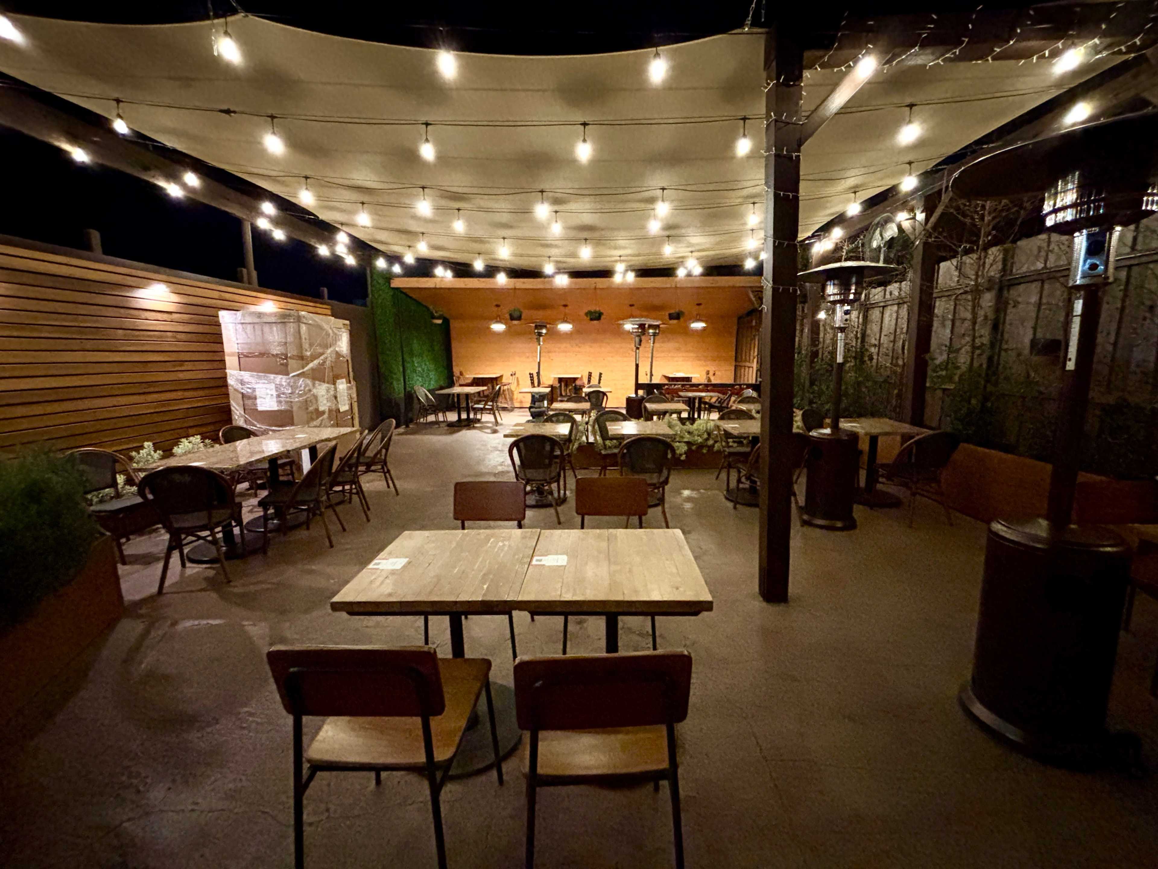 French Coffee Shop Cafe with Patio and Grafitti Image in North Hollywood, North Hollywood, CA