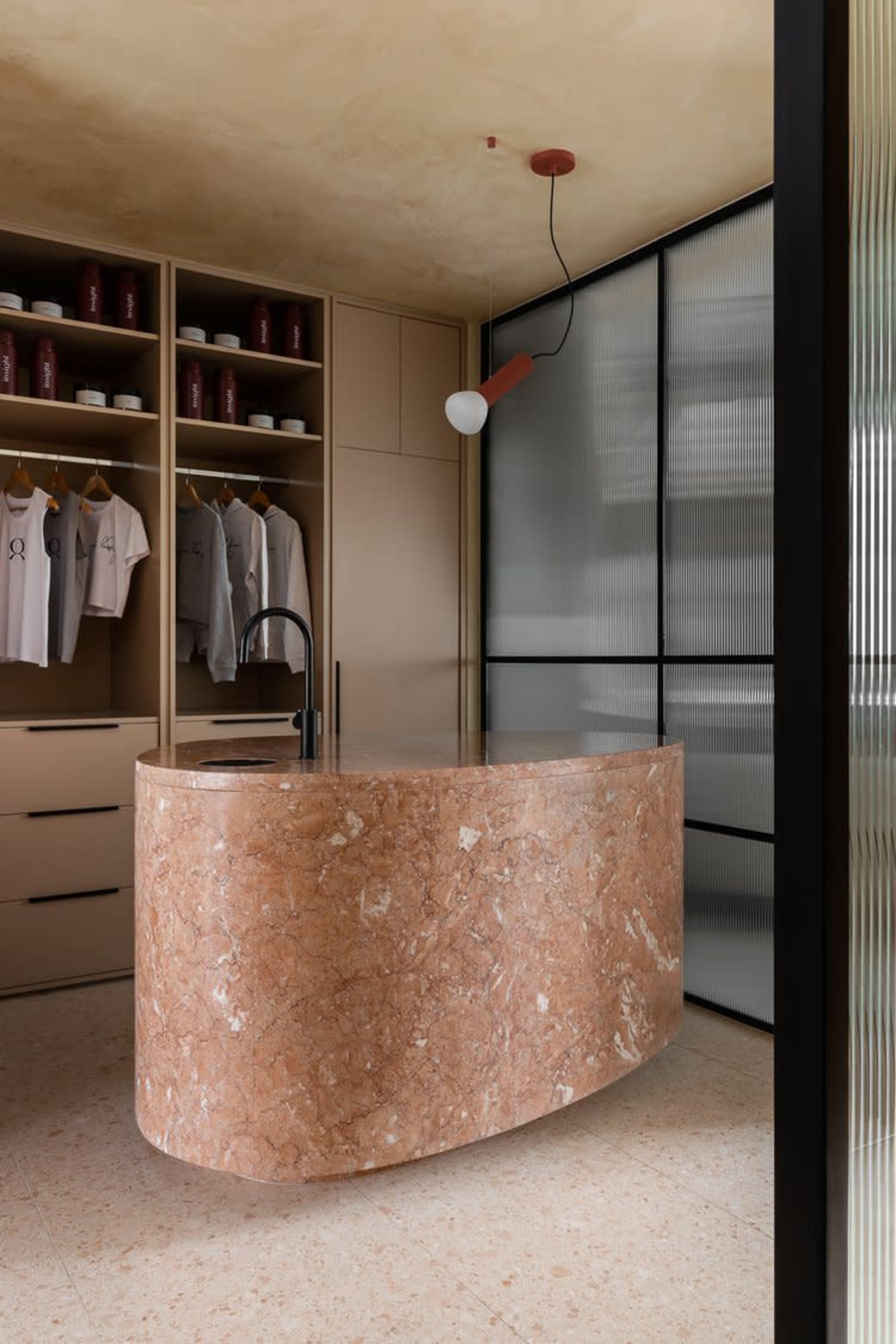 Award-Winning Designed Pilates/Yoga Studio with Stone Accents & Flowing Light Image in Aberfeldie, Aberfeldie, VIC