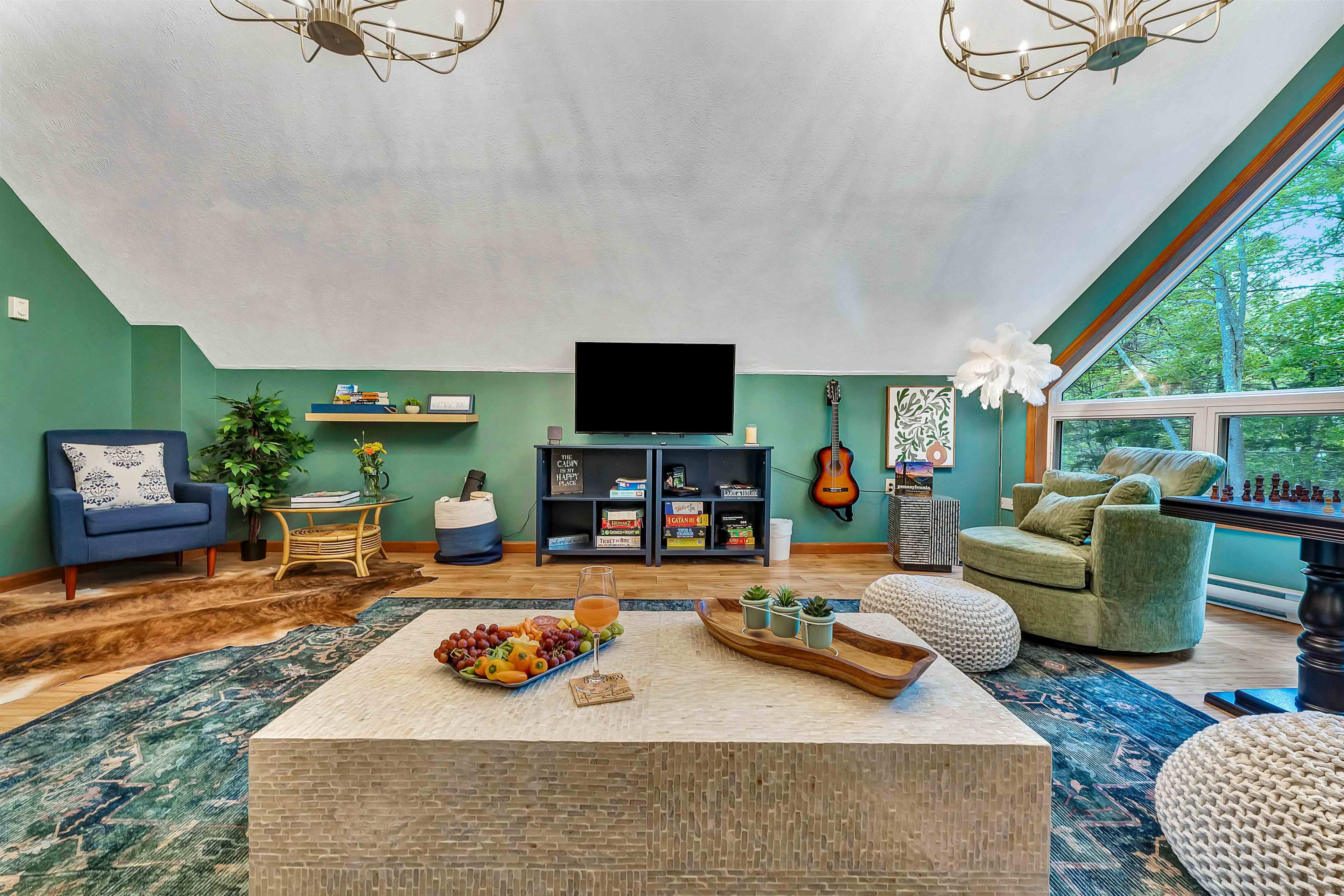 Stylish Cabin Retreat | Firepit & Walk to Lake Image in Coolbaugh Township, Pocono Lake, PA