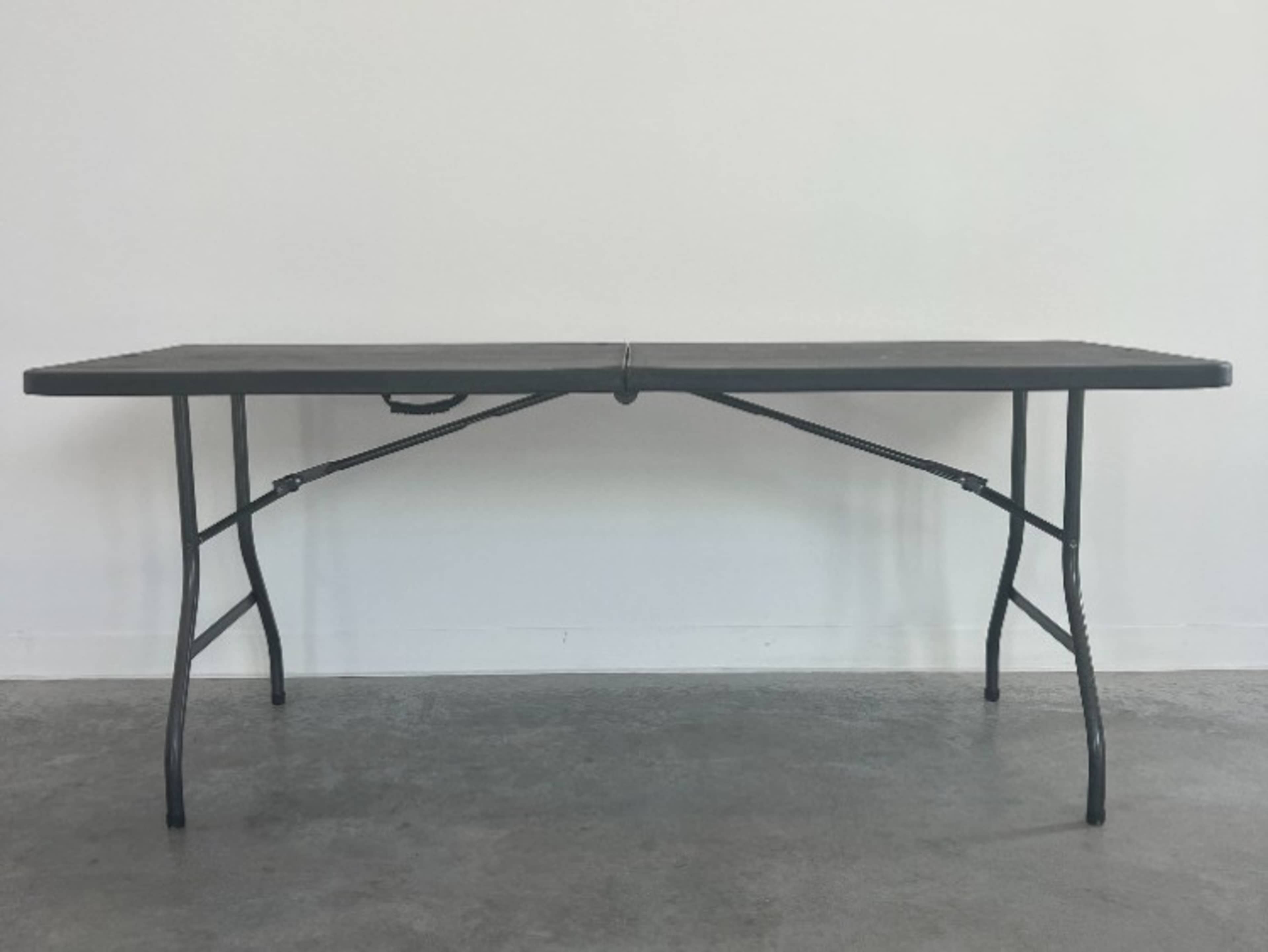Black folding tables
