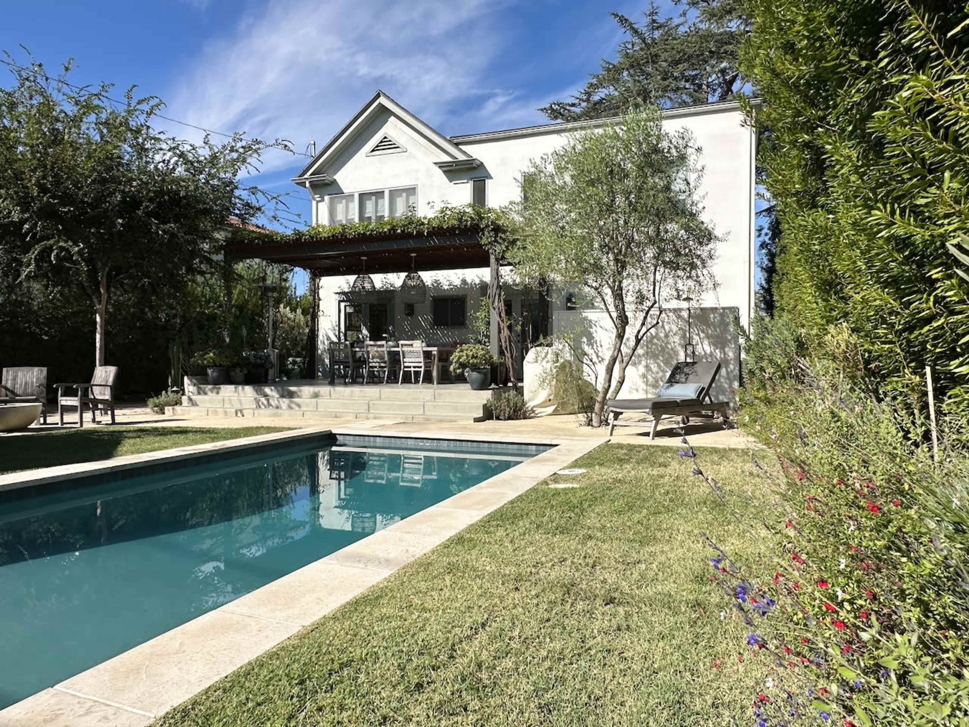 Provincial Backyard with Pool and Photo Studio Image in Central LA, Los Angeles, CA