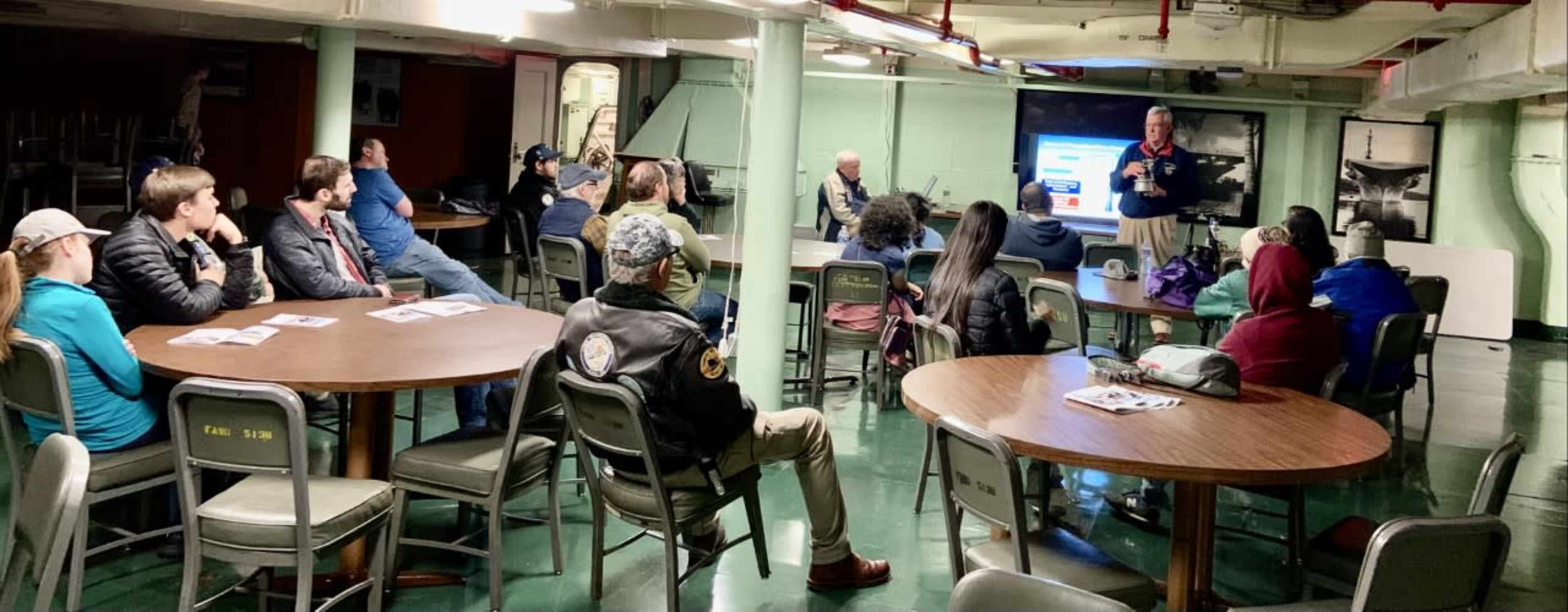 Historical Officer's Wardroom on board a warship. Image in Alameda, Alameda, CA, CA