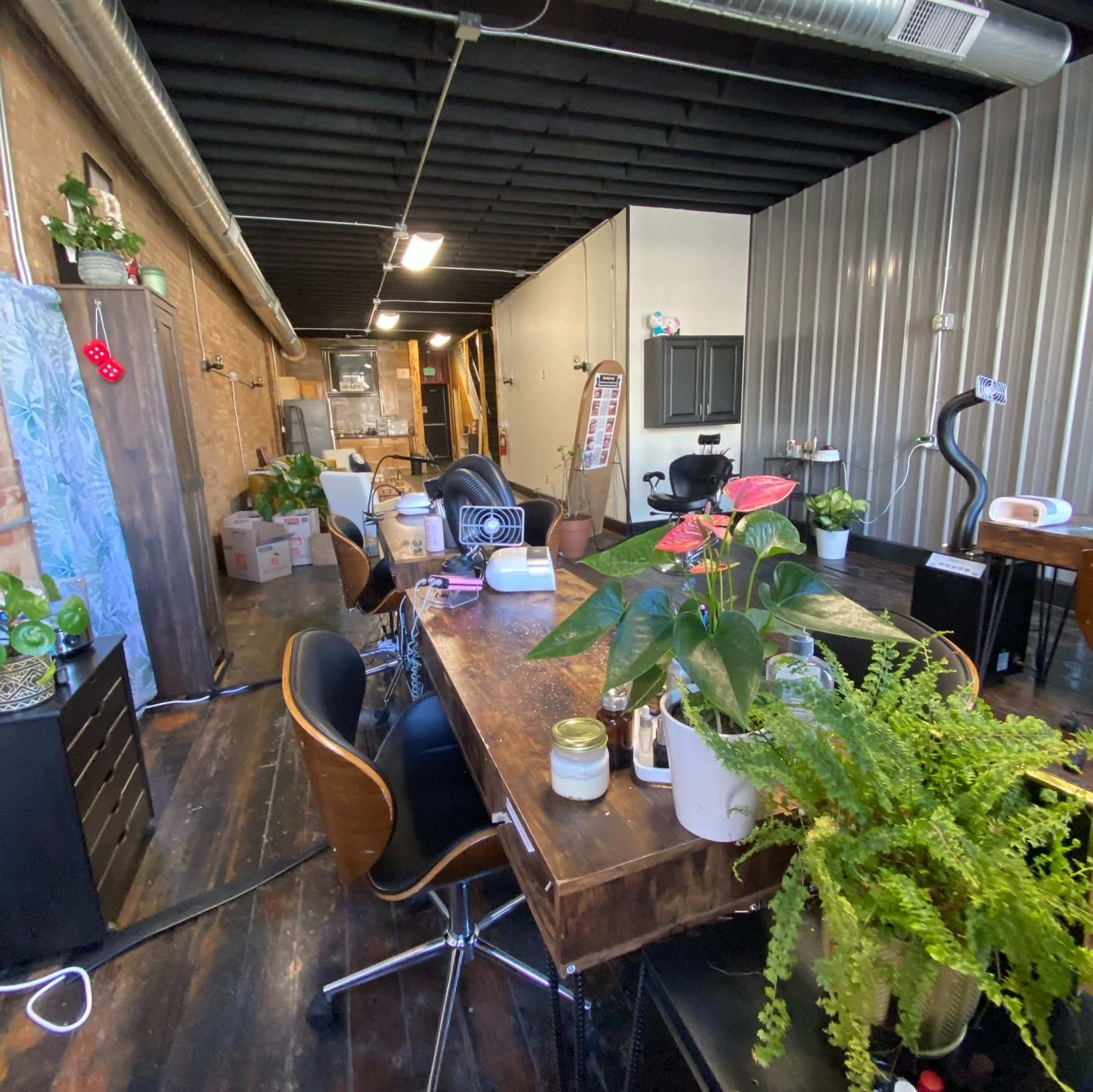 Downtown Industrial Open Concept Nail Salon Image in Downtown, Rochester, NY