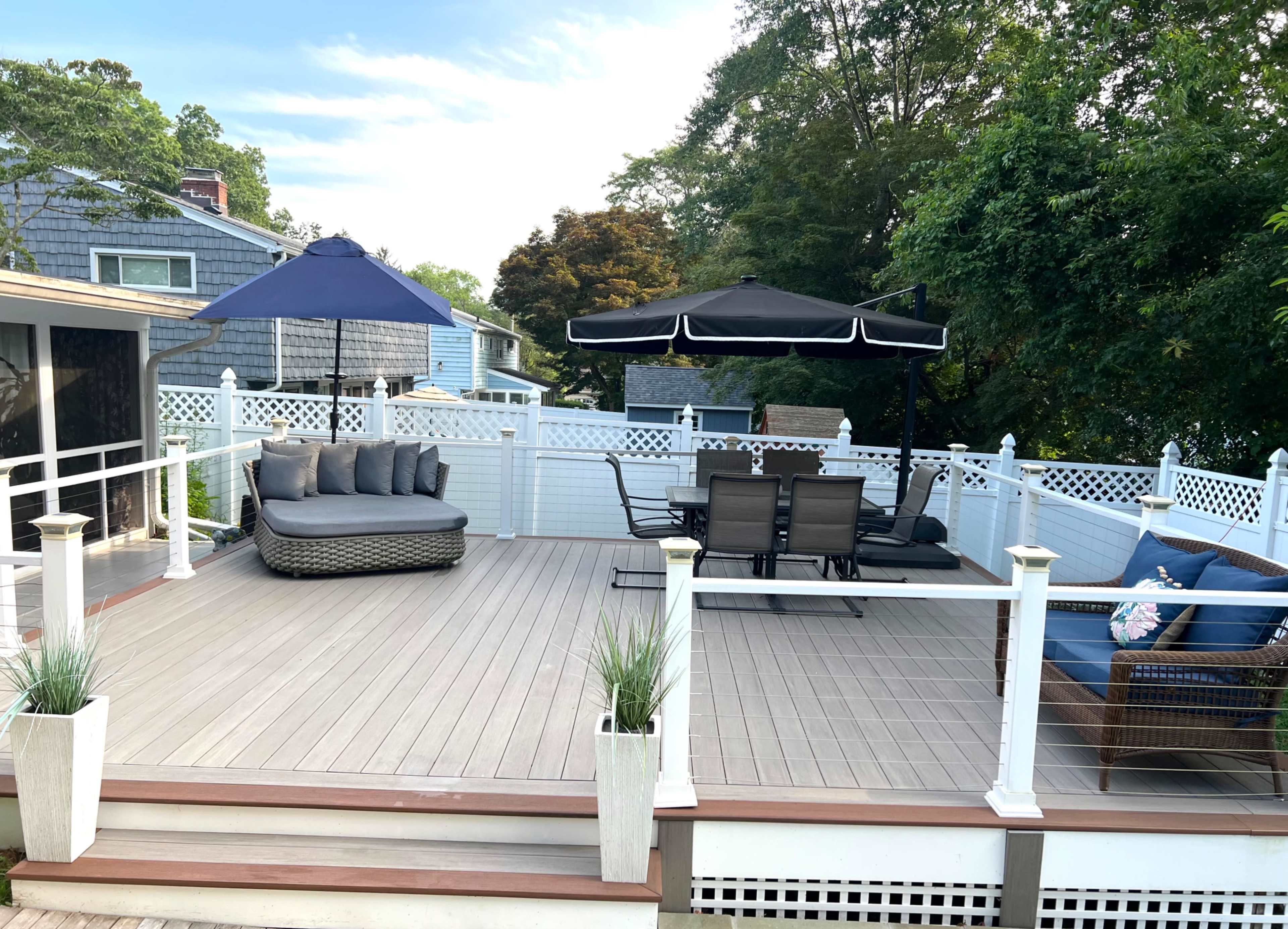 Backyard Paradise with Waterfall, Waterslide & Blooming Garden Image in Newfield - Westover - Turn of River, Stamford, CT