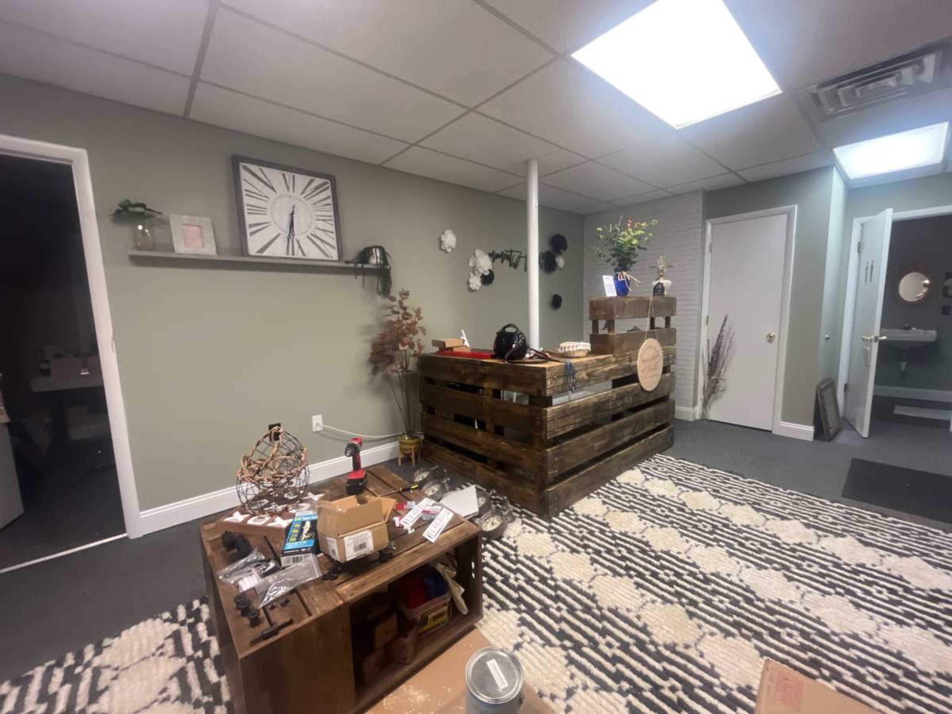 Aesthetic Office Space with Sliding Barn Door, Kitchen, and 2 Private Office Rooms Image in Town of Union, Endicott, NY